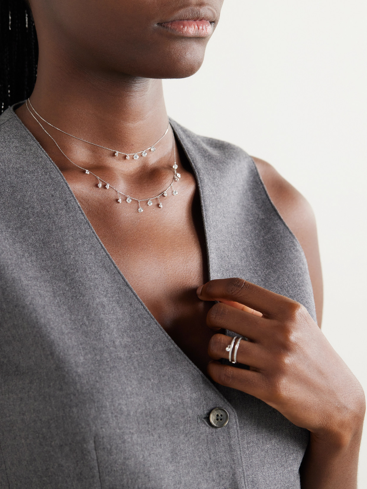 Persée 18-karat White Gold Diamond Necklace In Gold