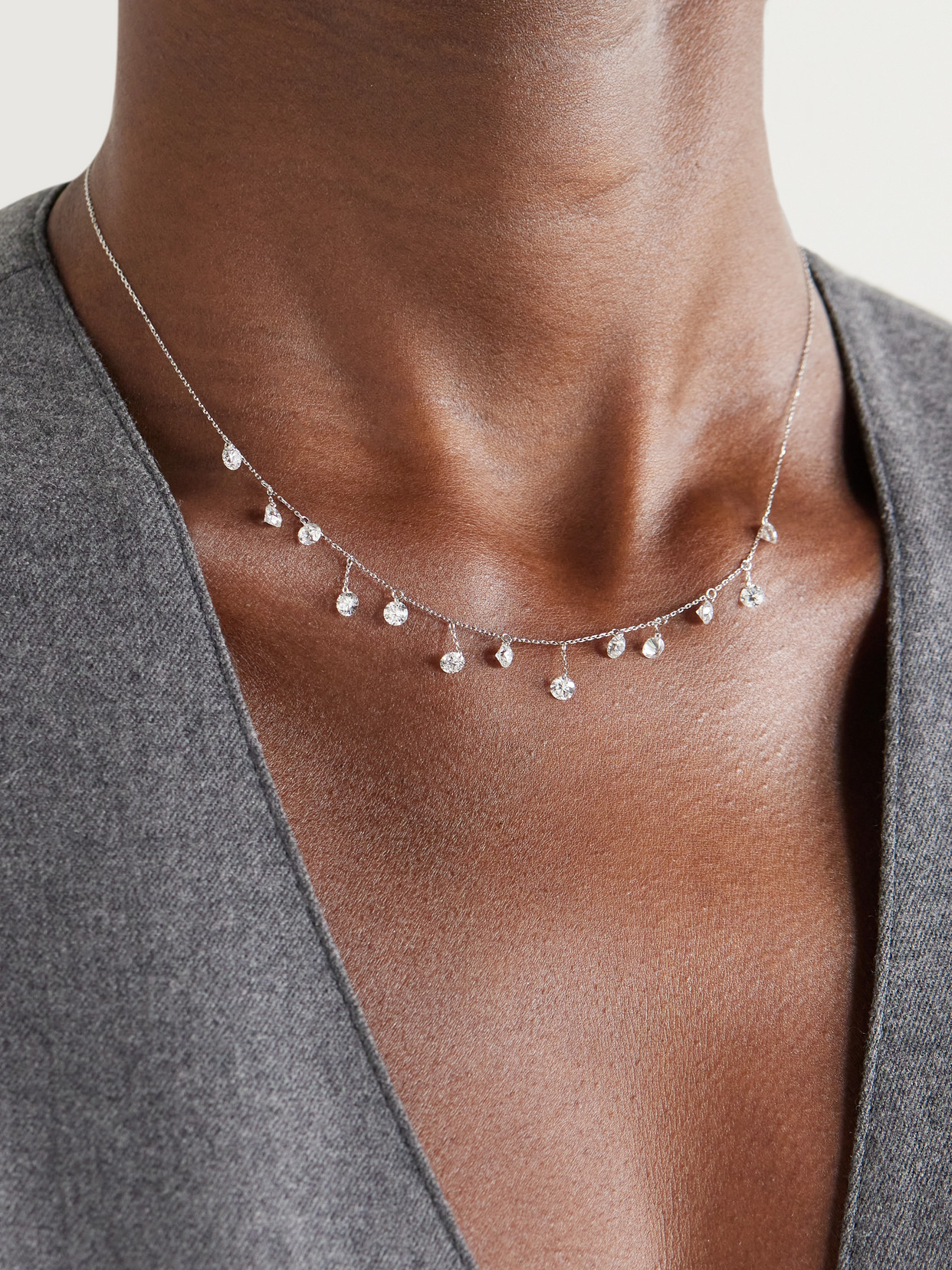 Persée 18-karat White Gold Diamond Necklace In Gold