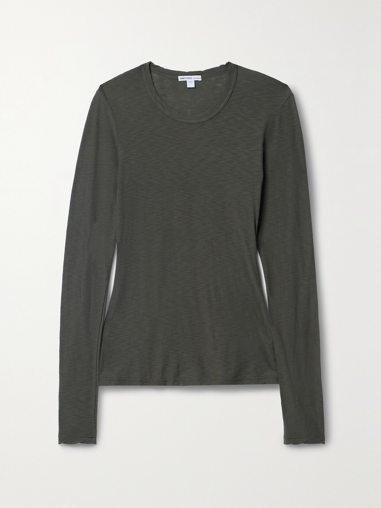 James Perse Slub Cotton-jersey T-shirt In Green