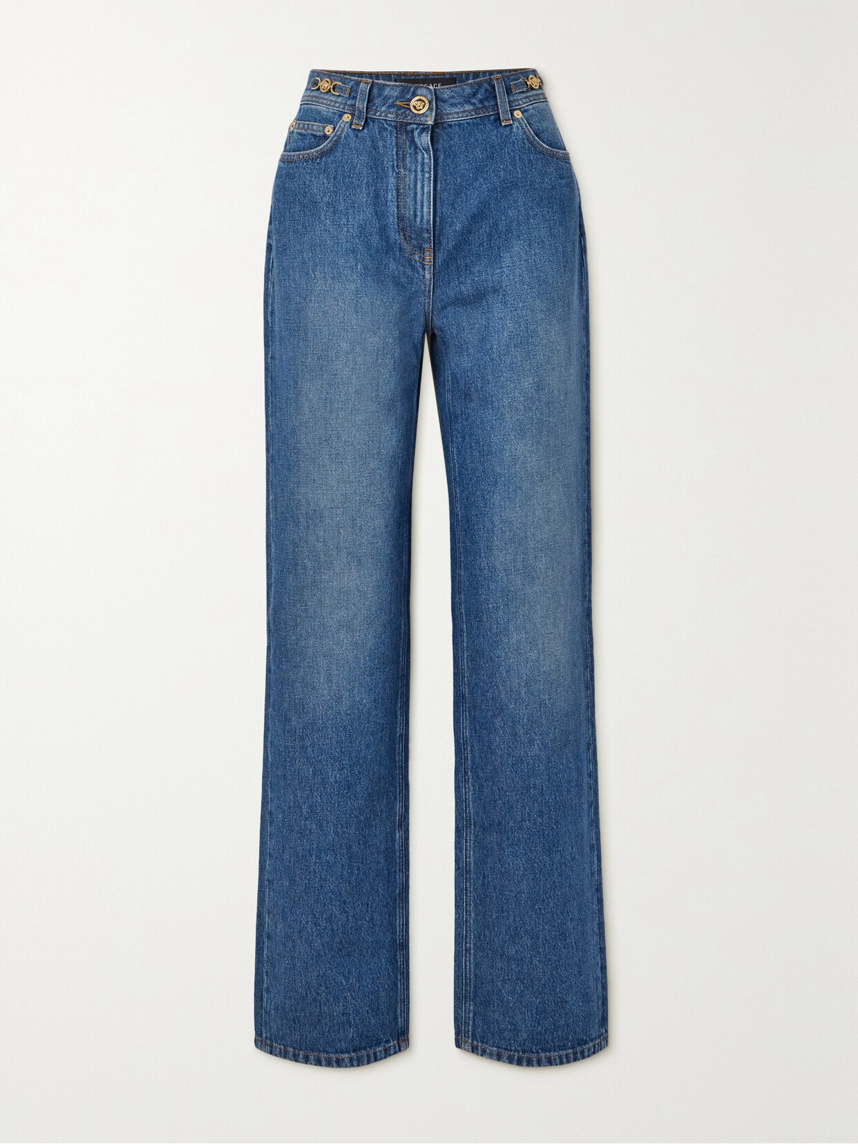 Versace Icons Medusa'95 High-rise Straight-leg Jeans - Blue