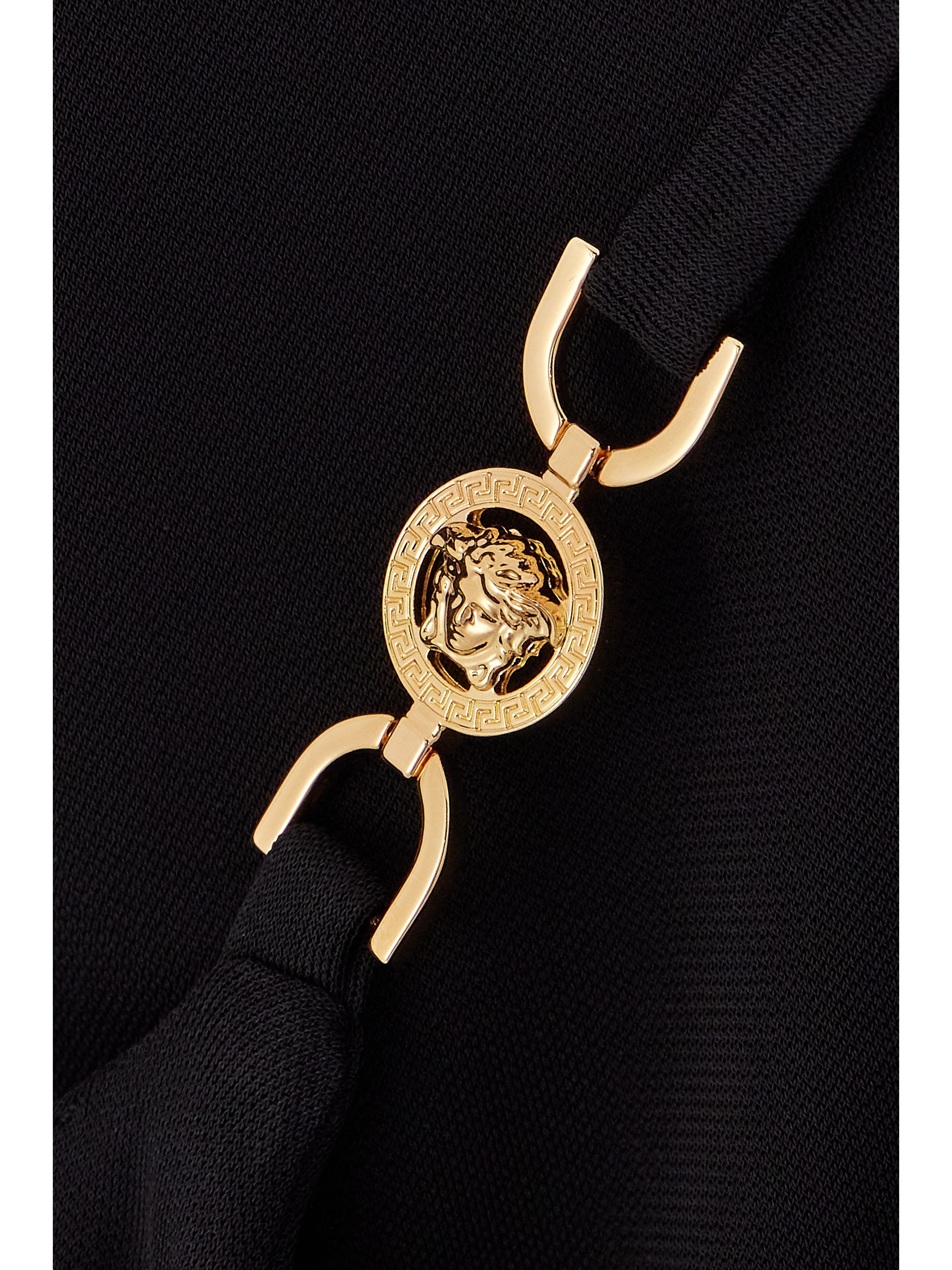 Versace Icons draped crystal-embellished jersey mini dress thumbnail