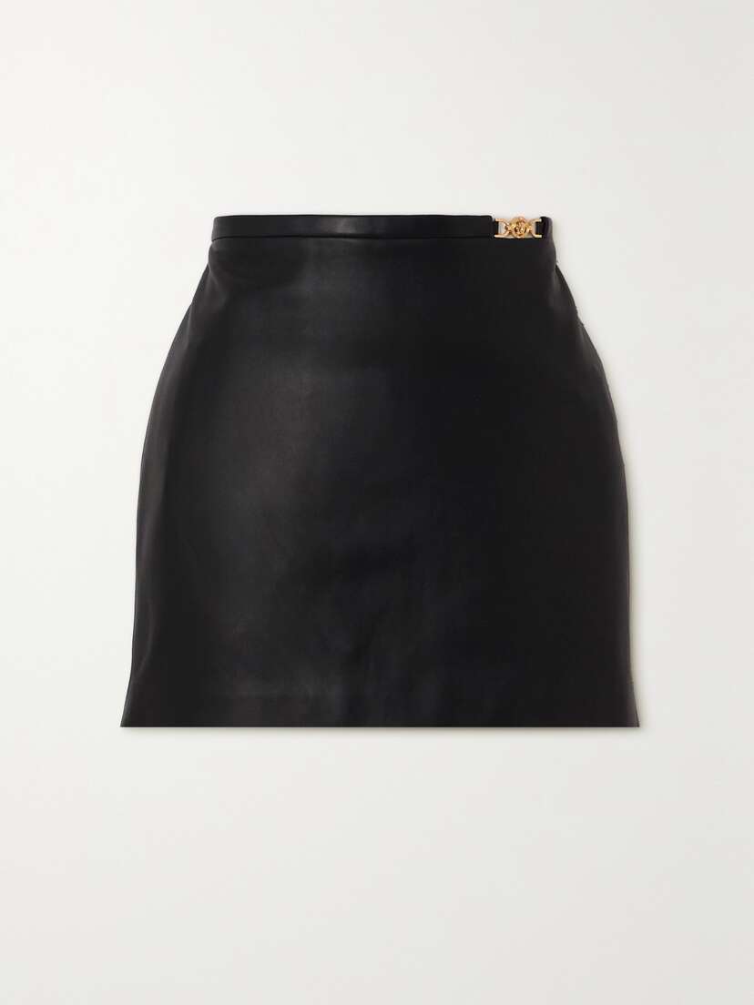 Versace Icons Leather Mini Skirt
