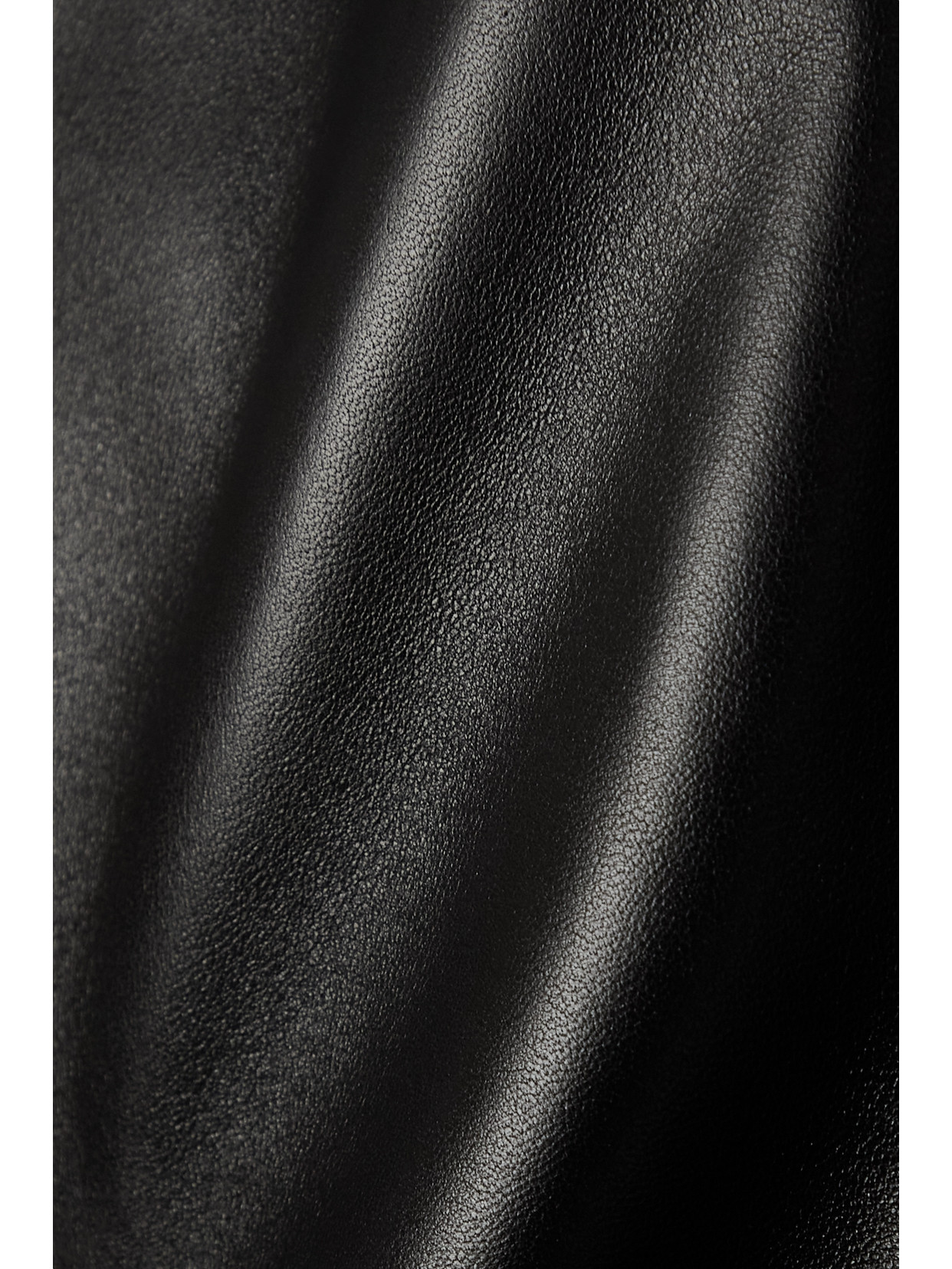 Versace Leather Blazer In Black