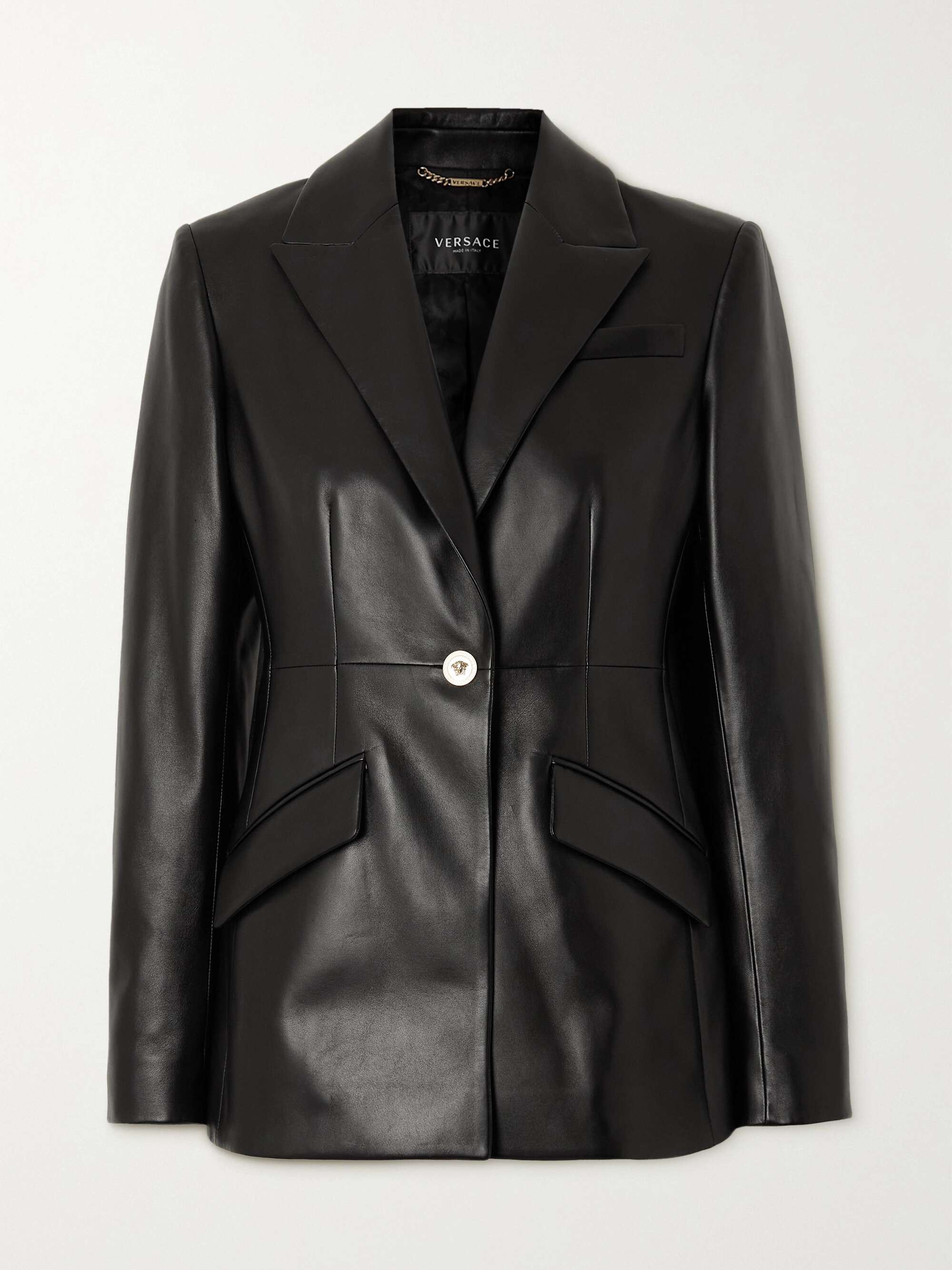 VERSACE Icons leather blazer | NET-A-PORTER VERSACE Icons leather blazer | NET-A-PORTER