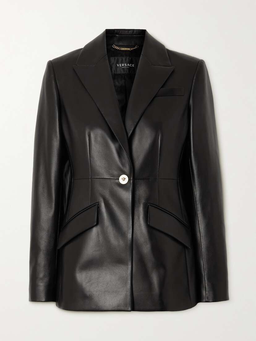 Versace Icons Leather Blazer