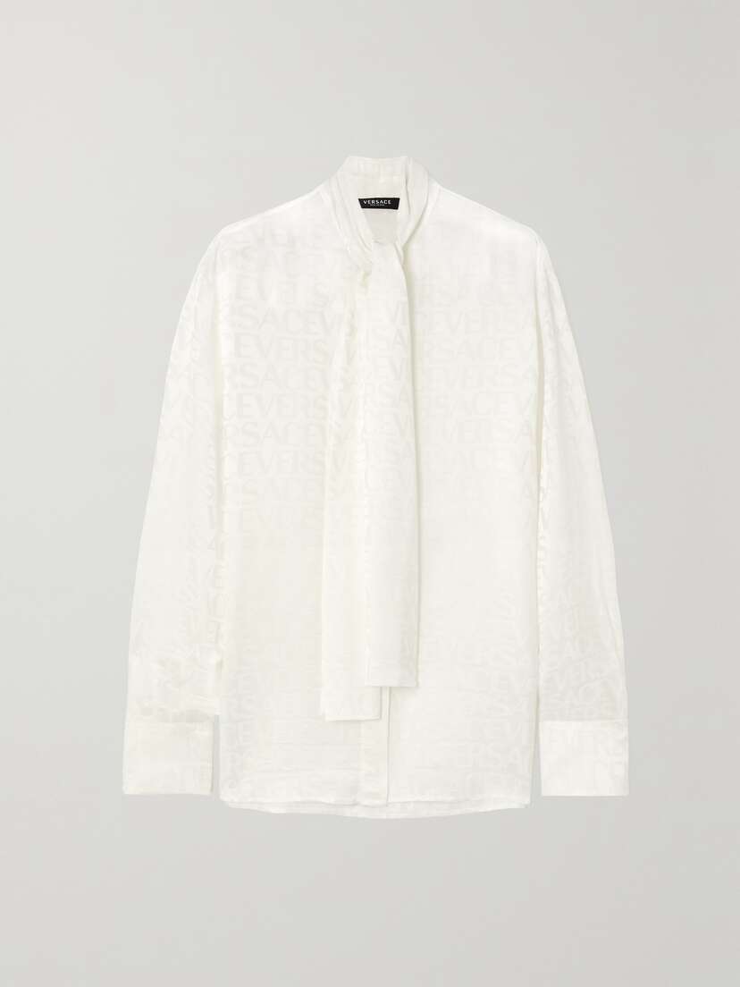 Versace Icons Satin-jacquard Shirt