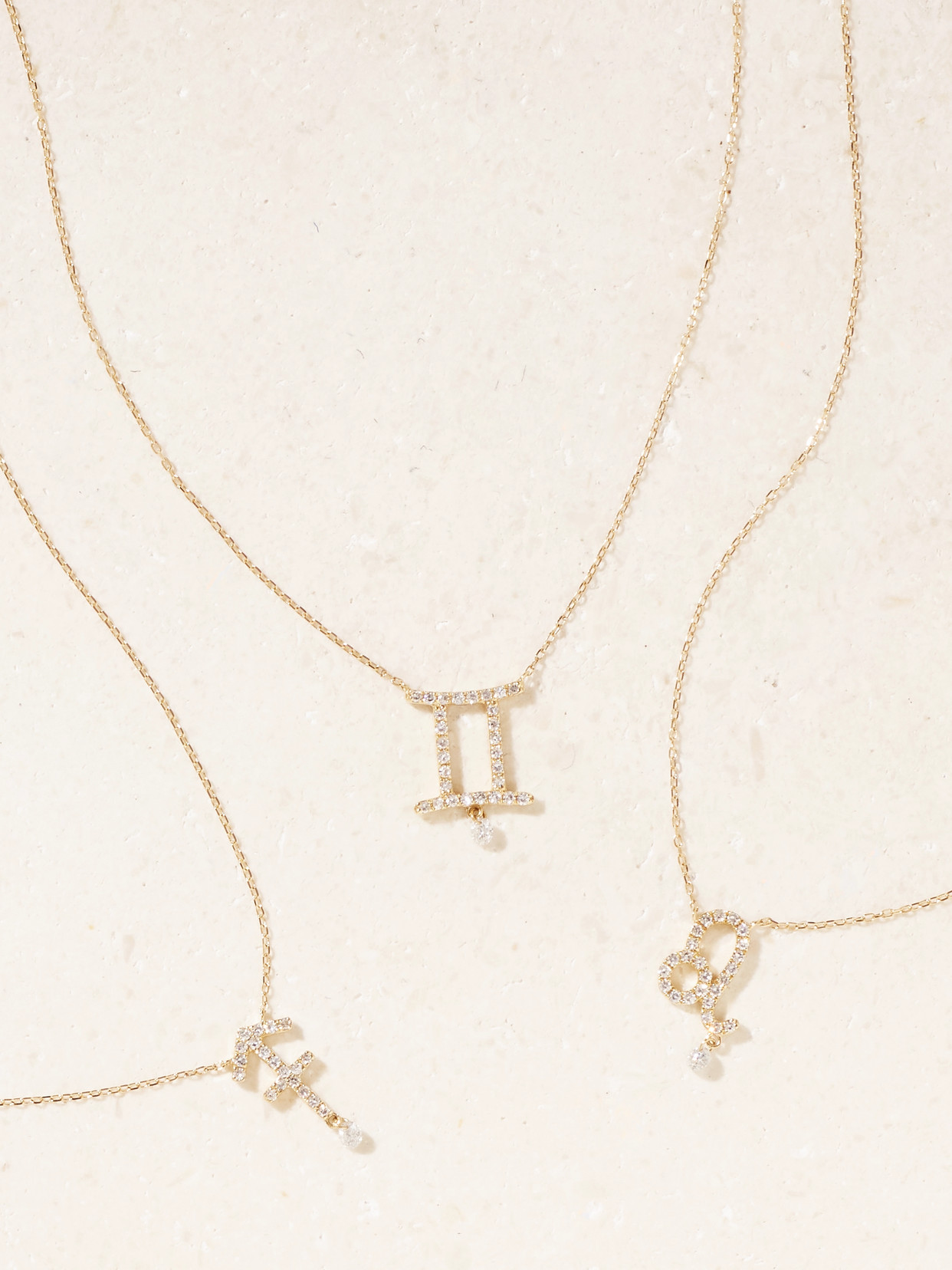 Persée Astrology 18-karat Gold Diamond Necklace