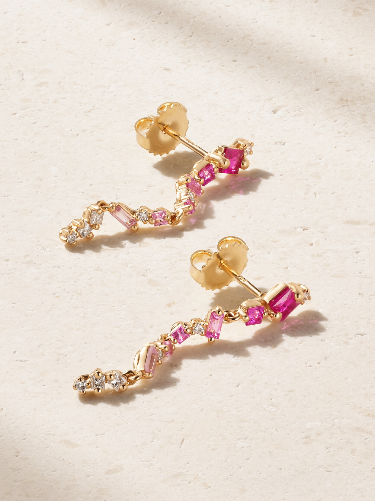 Suzanne Kalan - 18-karat Gold, Sapphire And Diamond Earrings - One size