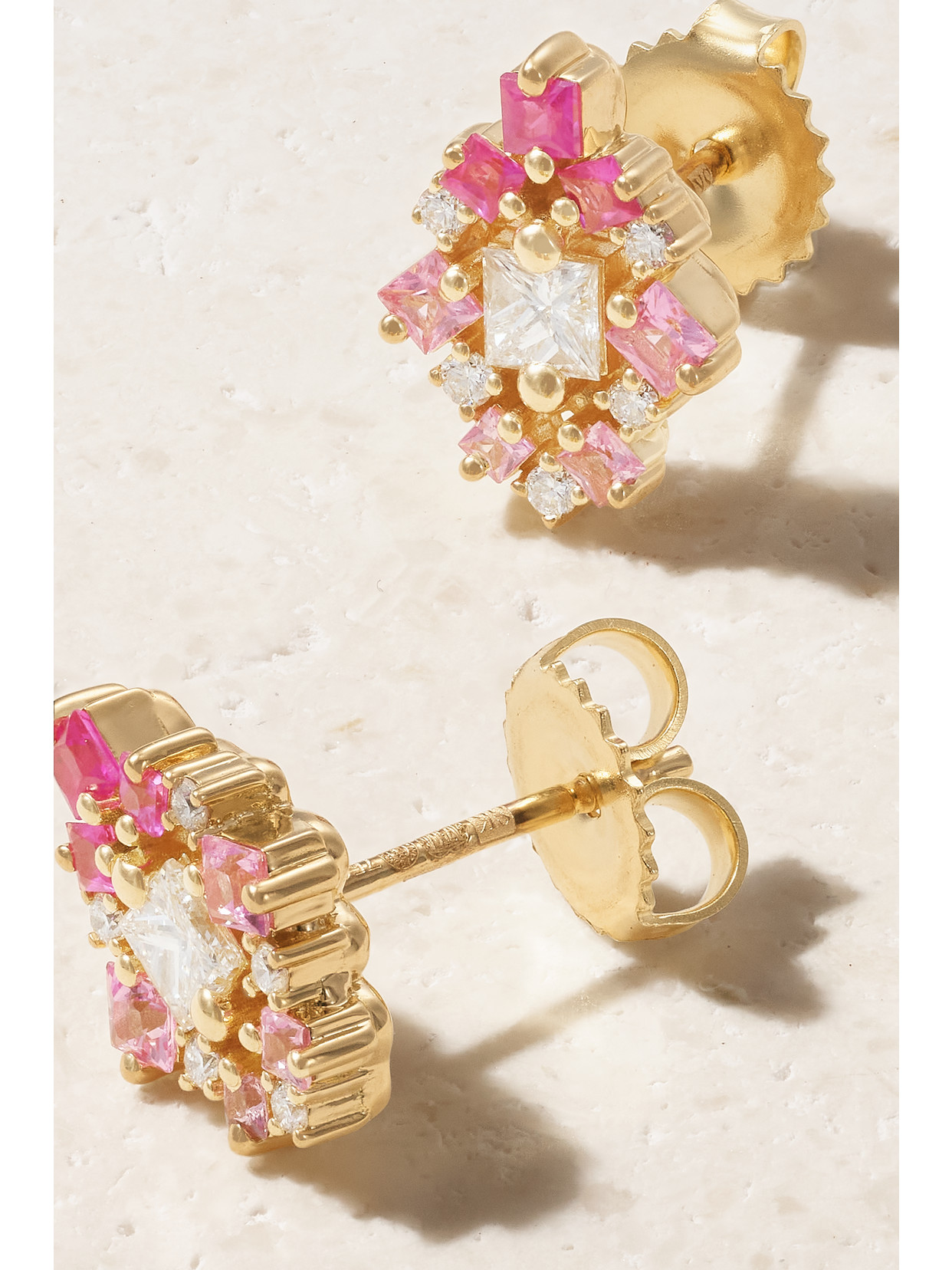 Suzanne Kalan 18-karat Gold, Sapphire And Diamond Earrings In Gold