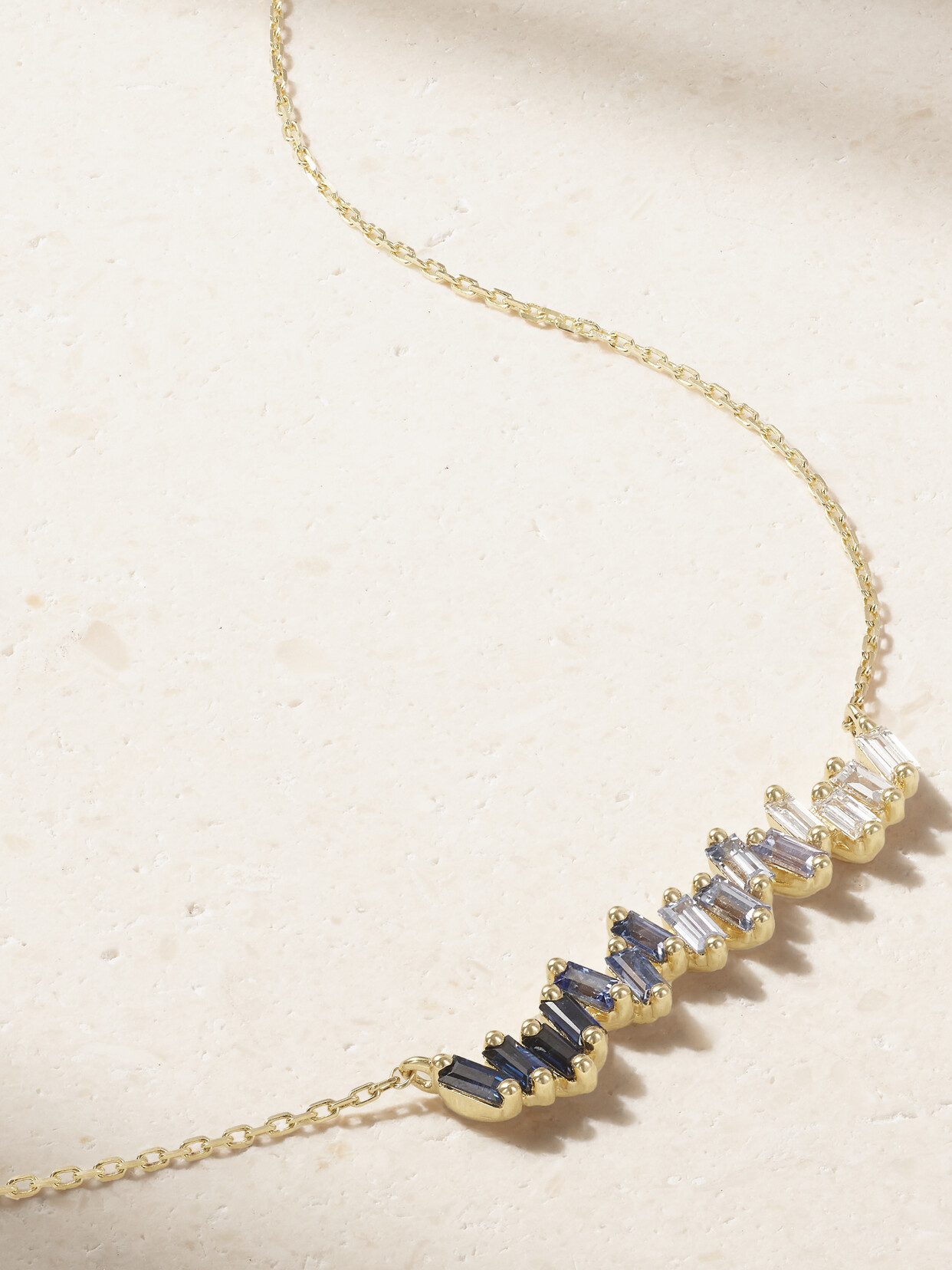 Suzanne Kalan - 18-karat Gold, Sapphire And Diamond Necklace - One size