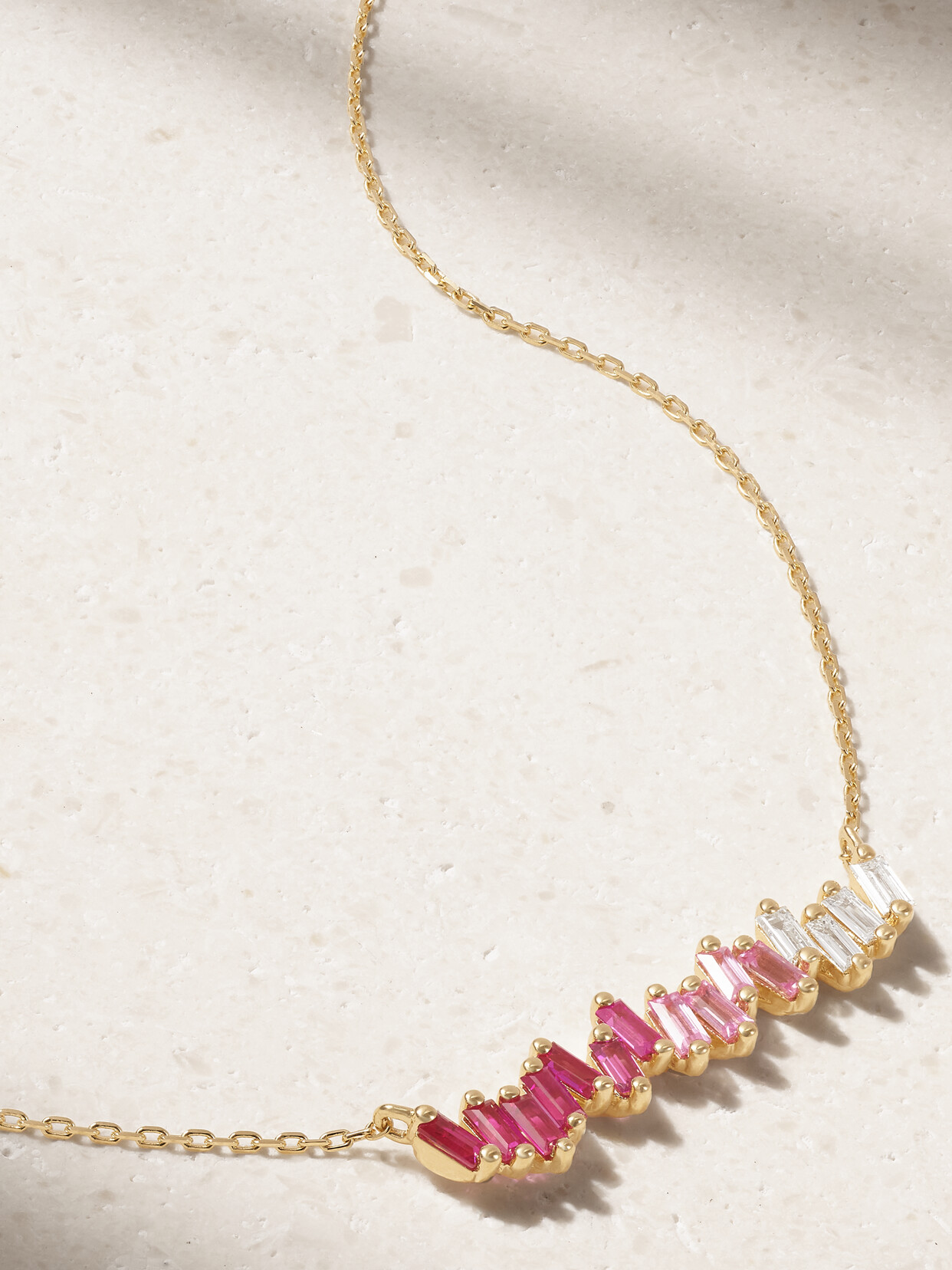 Suzanne Kalan 18-karat Gold, Sapphire And Diamond Necklace