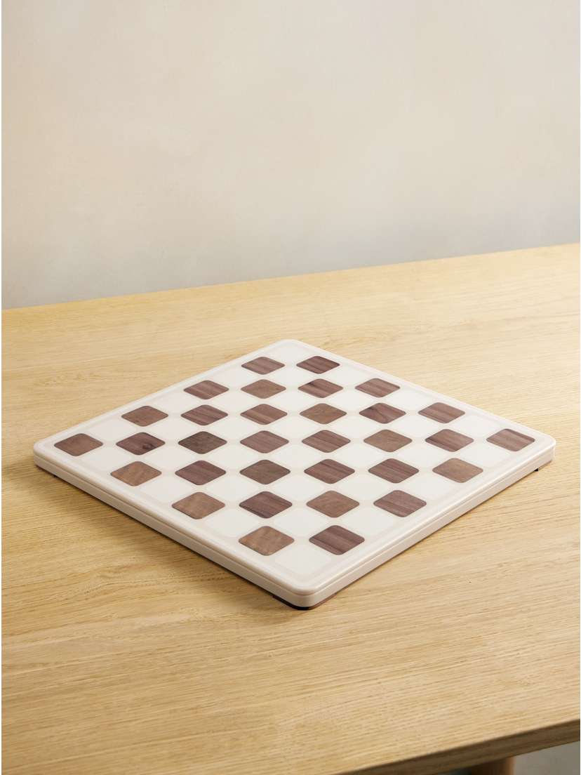 Brunello Cucinelli Krion® Walnut And Steel Draughts Set