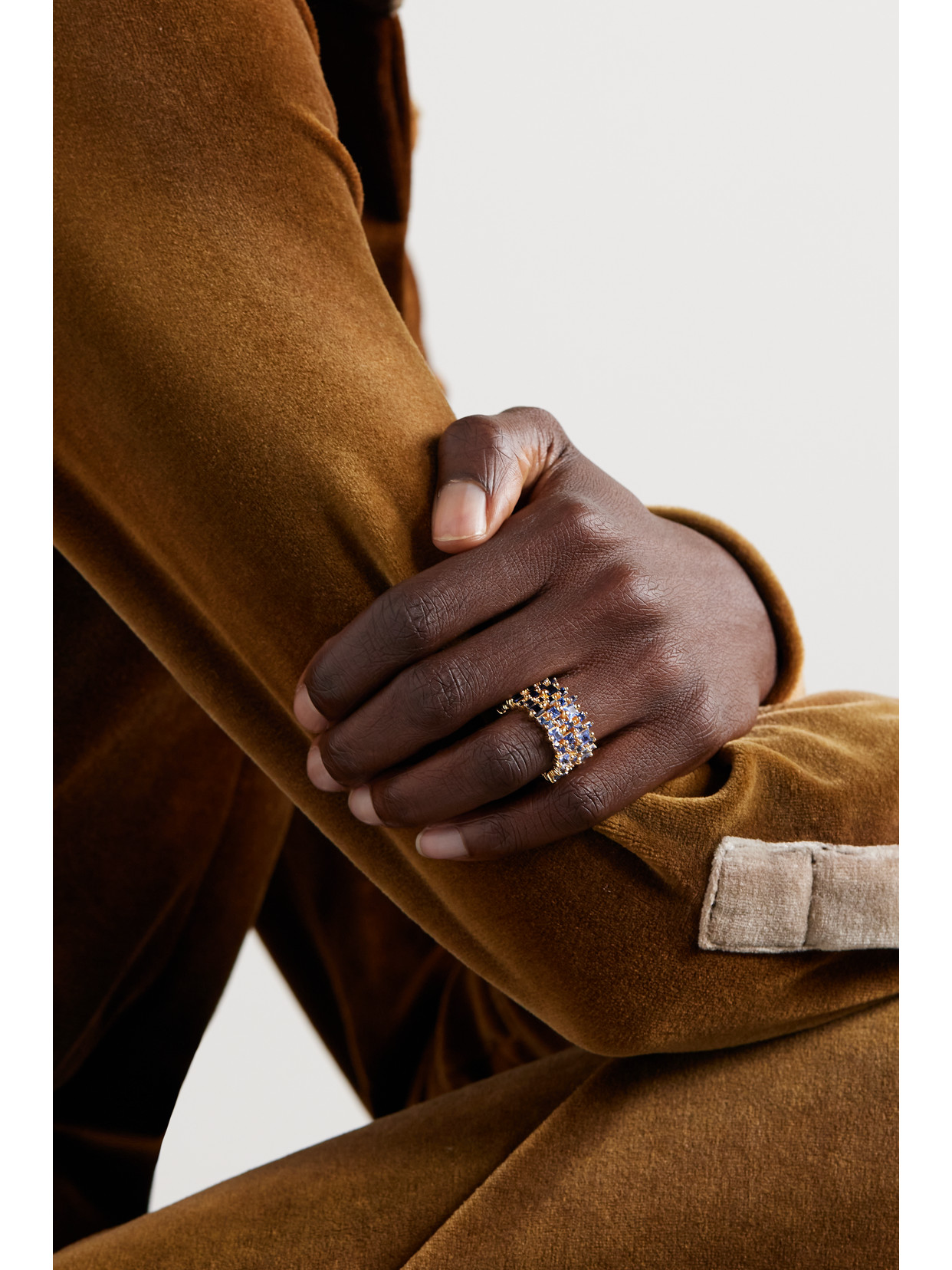 Suzanne Kalan 18-karat Gold, Sapphire And Diamond Ring In Gold
