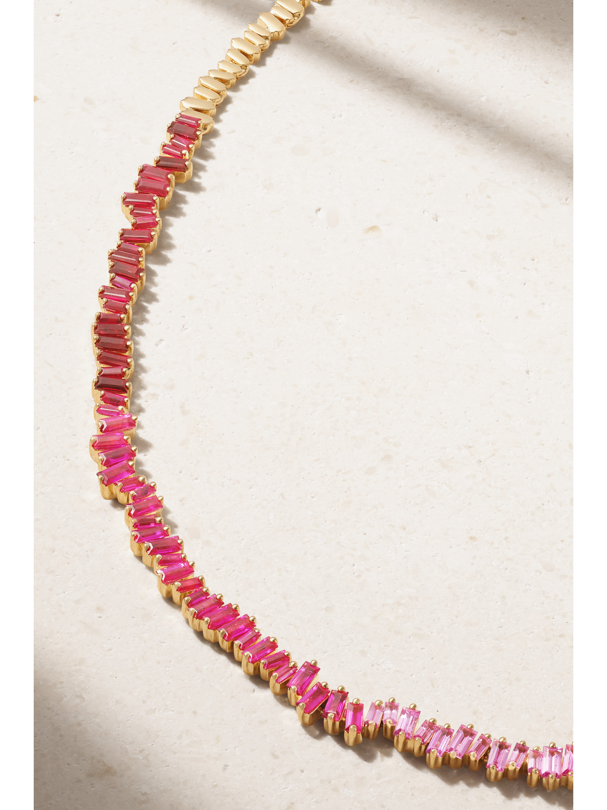 Suzanne Kalan 18-karat Gold, Diamond And Sapphire Necklace In Gold