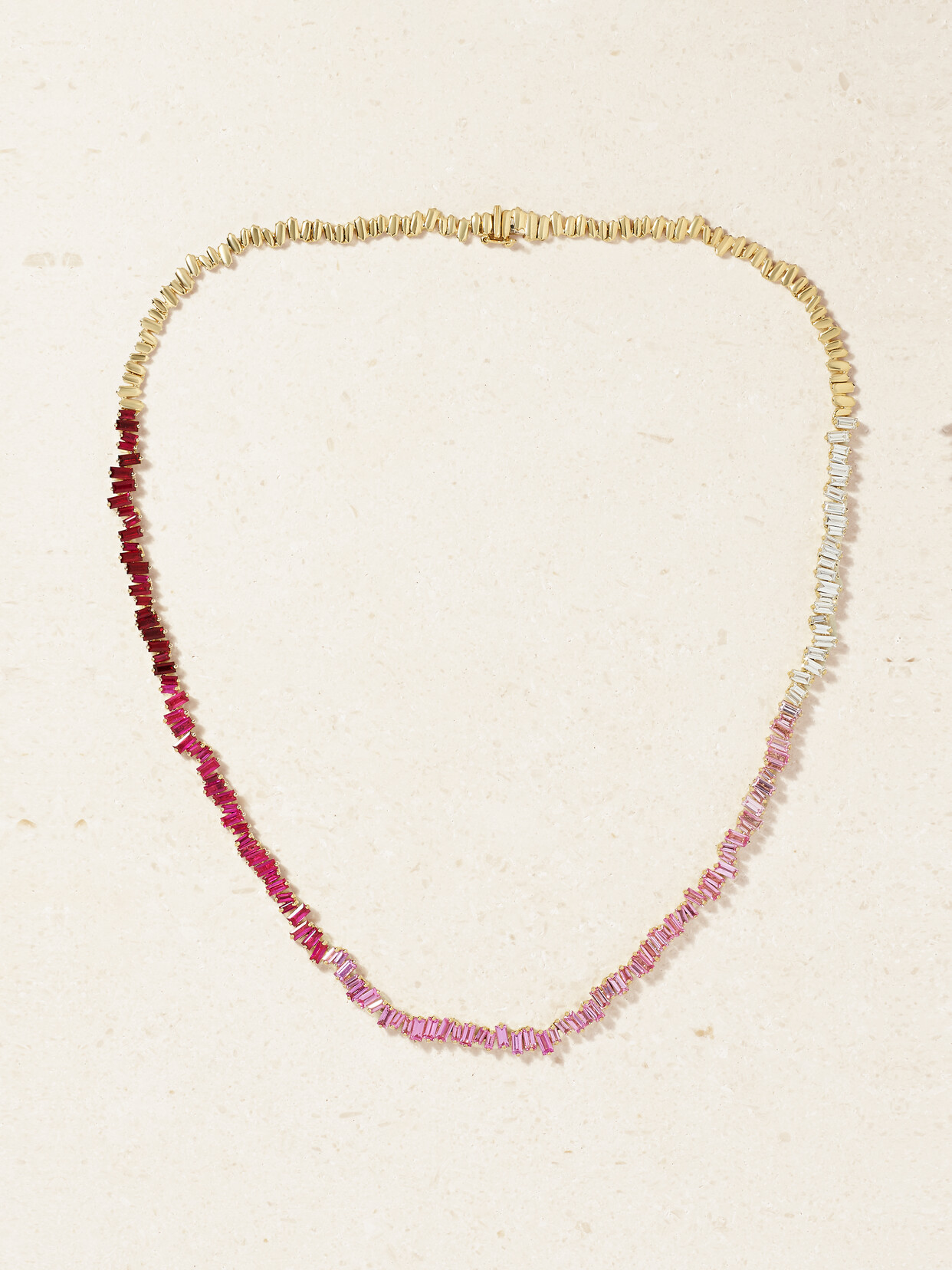 Suzanne Kalan 18-karat Gold, Diamond And Sapphire Necklace