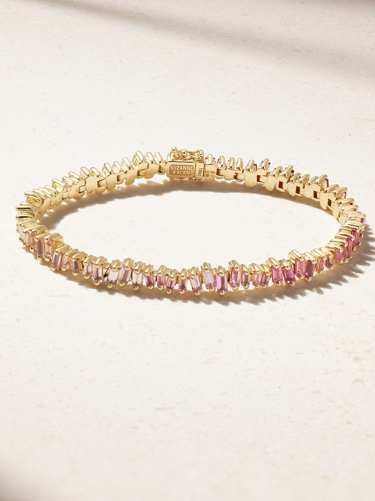 Suzanne Kalan 18-karat Gold, Sapphire And Diamond Tennis Bracelet