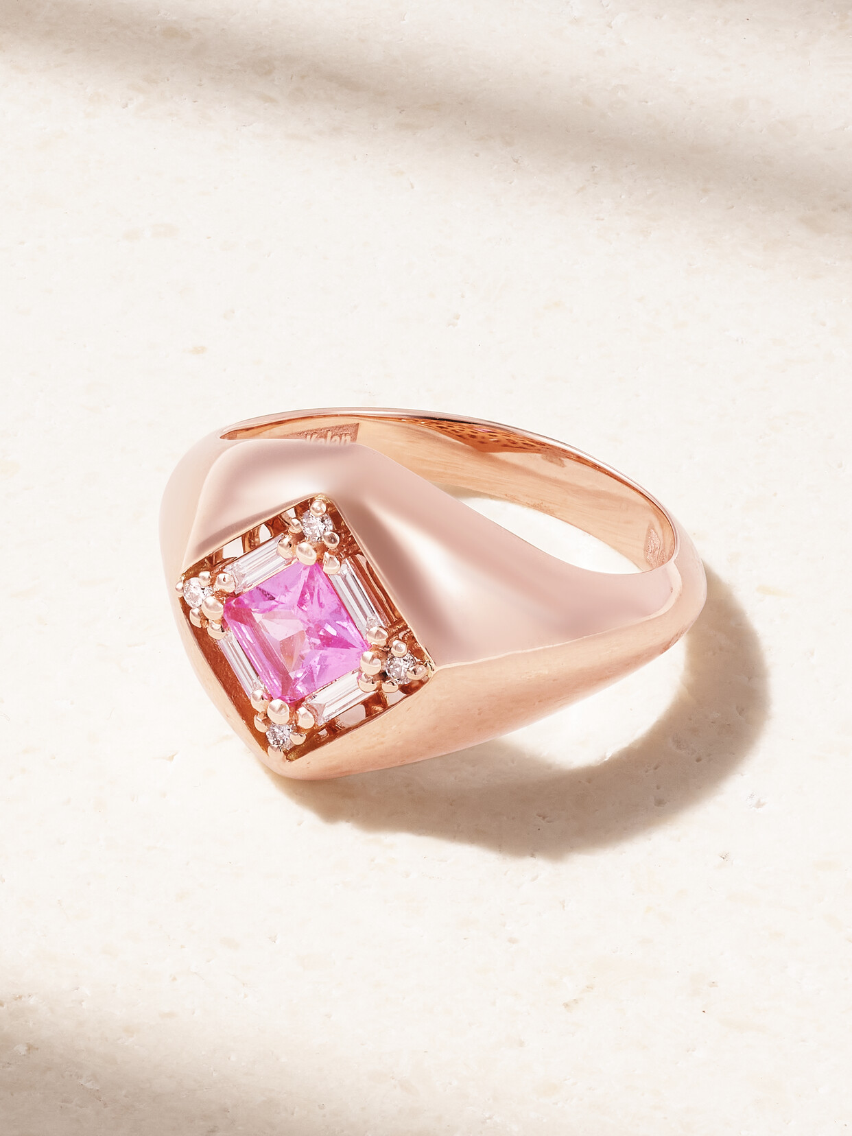 Suzanne Kalan - 18-karat Rose Gold, Sapphire And Diamond Ring - 4