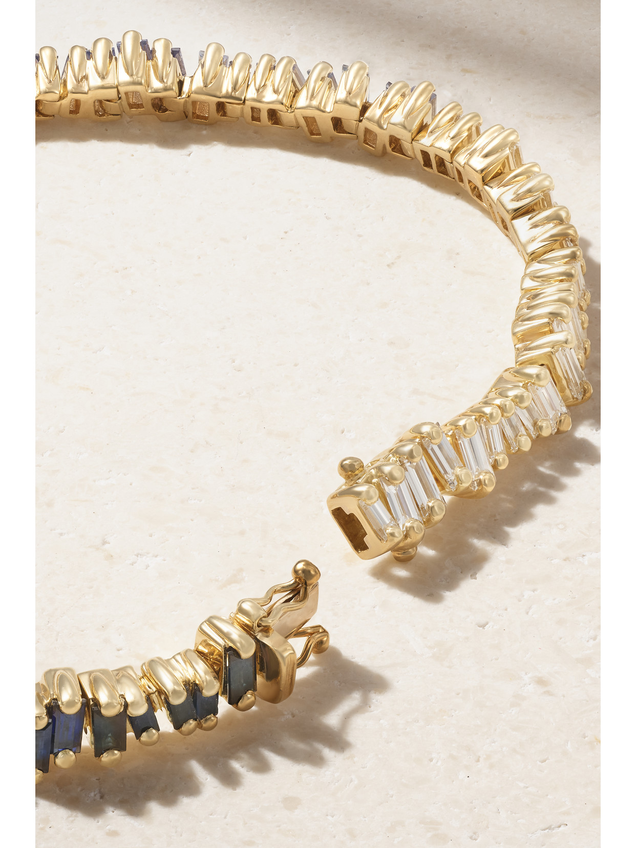 Suzanne Kalan 18-karat Gold, Sapphire And Diamond Bracelet In Gold