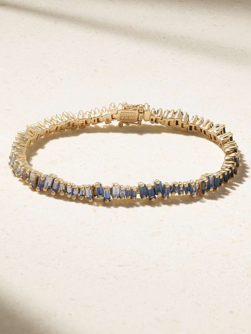 Suzanne Kalan 18-karat Gold, Sapphire And Diamond Bracelet