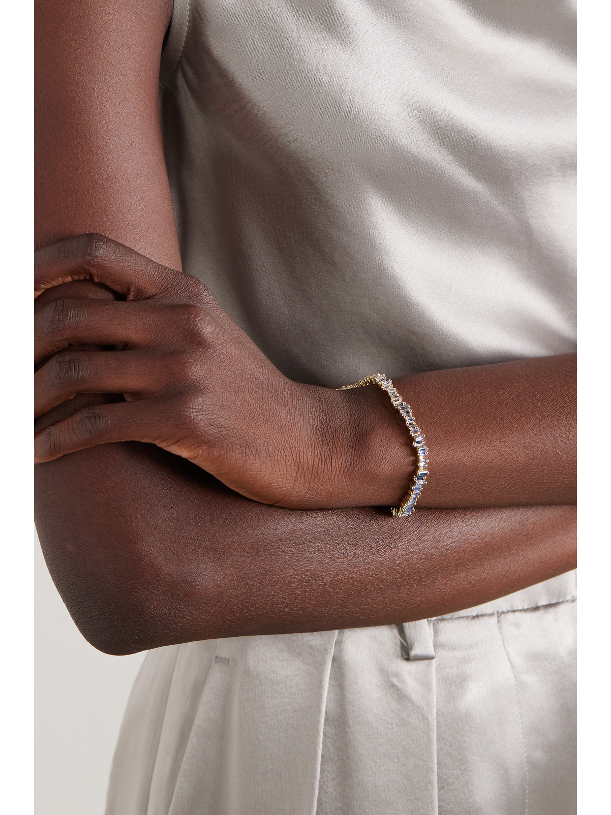 Suzanne Kalan 18-karat Gold, Sapphire And Diamond Bracelet In Gold