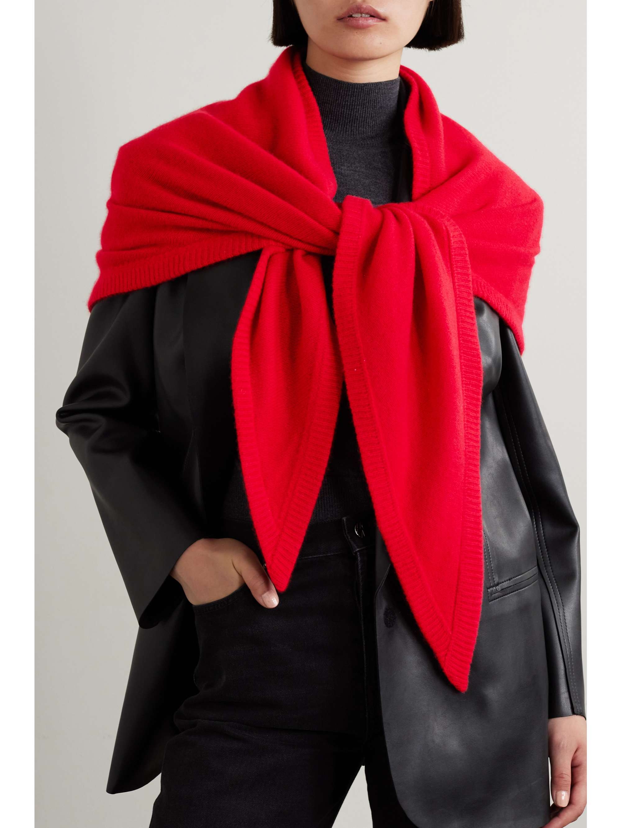 TOTEME Triangle cashmere scarf NETAPORTER