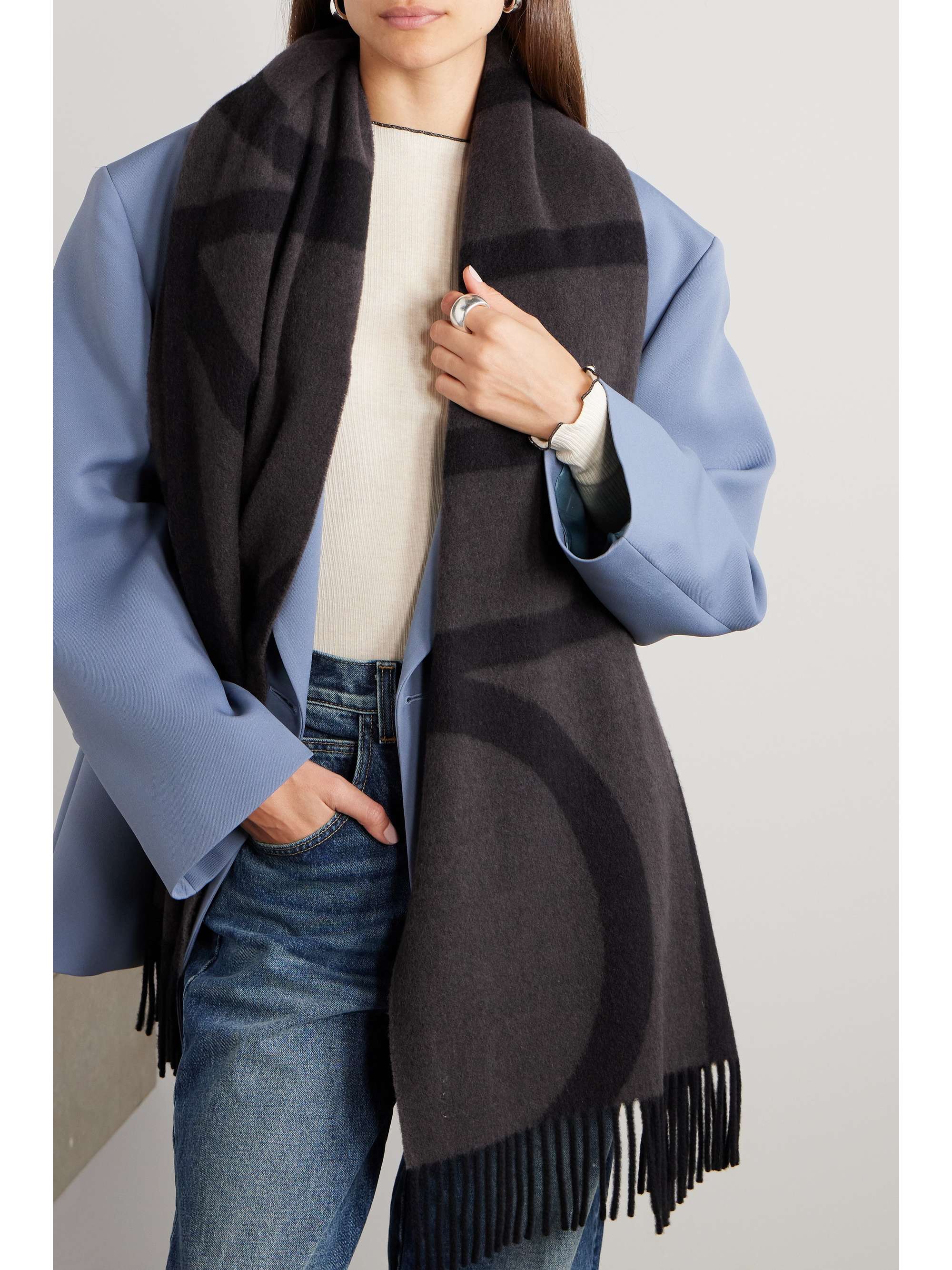 Écharpe Homme Meeting Street - Gris, Rouge Et Bleu - Motif Pied-de-poule - NEUF Avec étiquettes