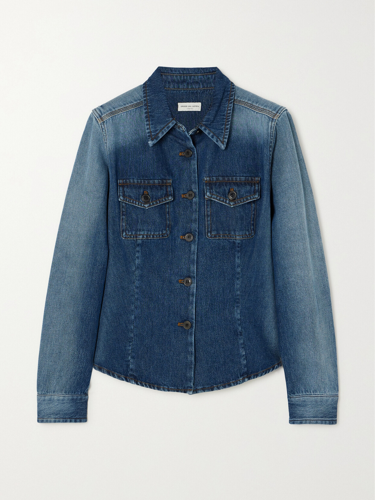 Dries Van Noten Denim Shirt In Blue