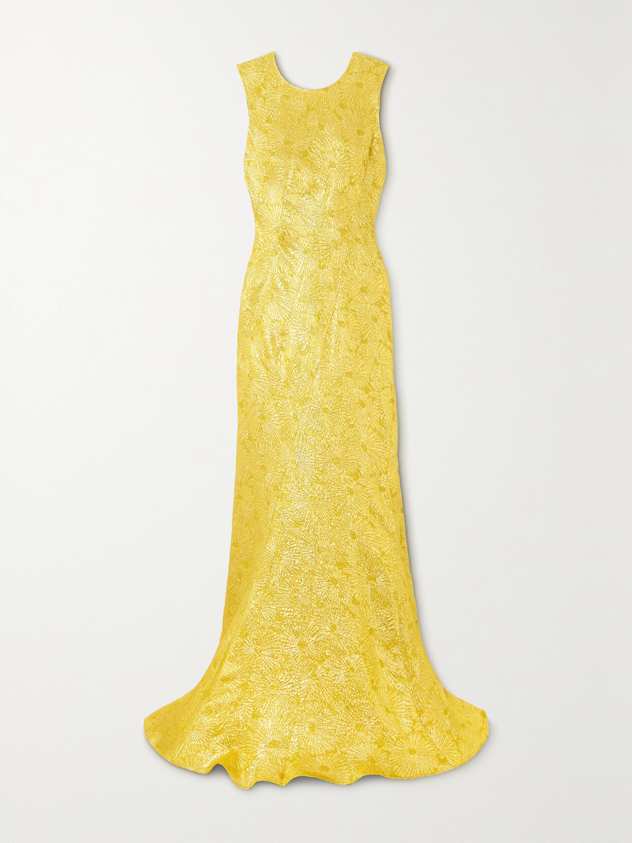 Dries Van Noten - Flared Silk-blend Jacquard Gown - Gold