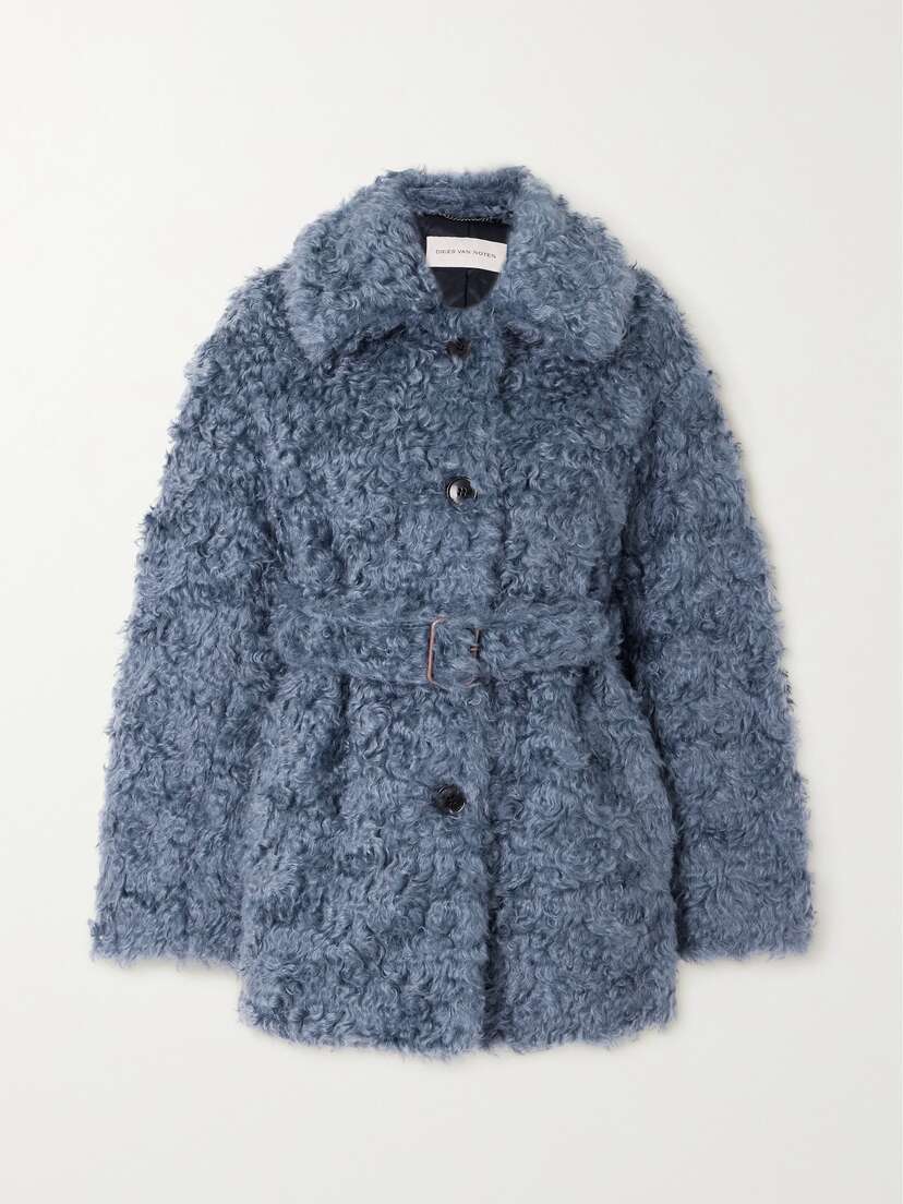 Dries Van Noten Belted Mohair And Cotton-blend Jacket