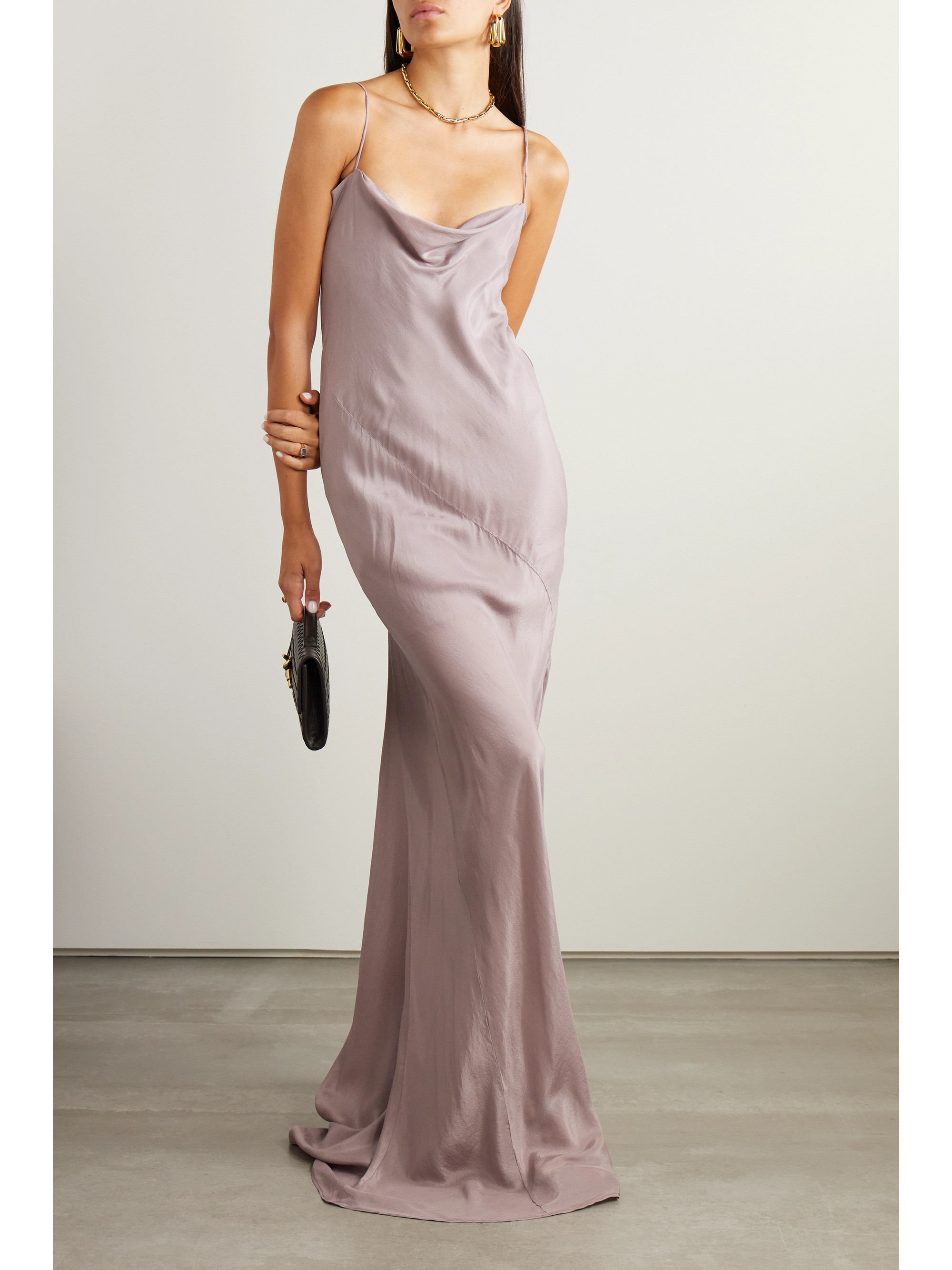 Dries Van Noten Draped silk-habotai dress