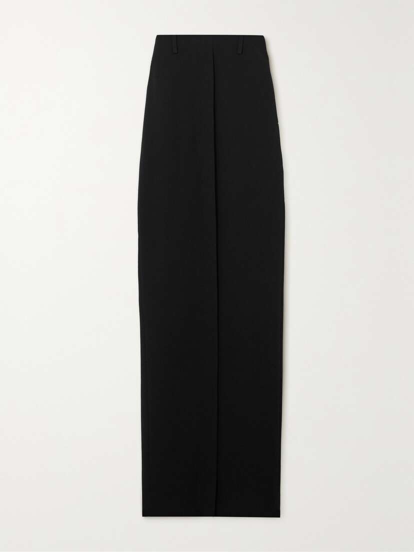 Dries Van Noten Layered Lace-trimmed Crepe Maxi Skirt
