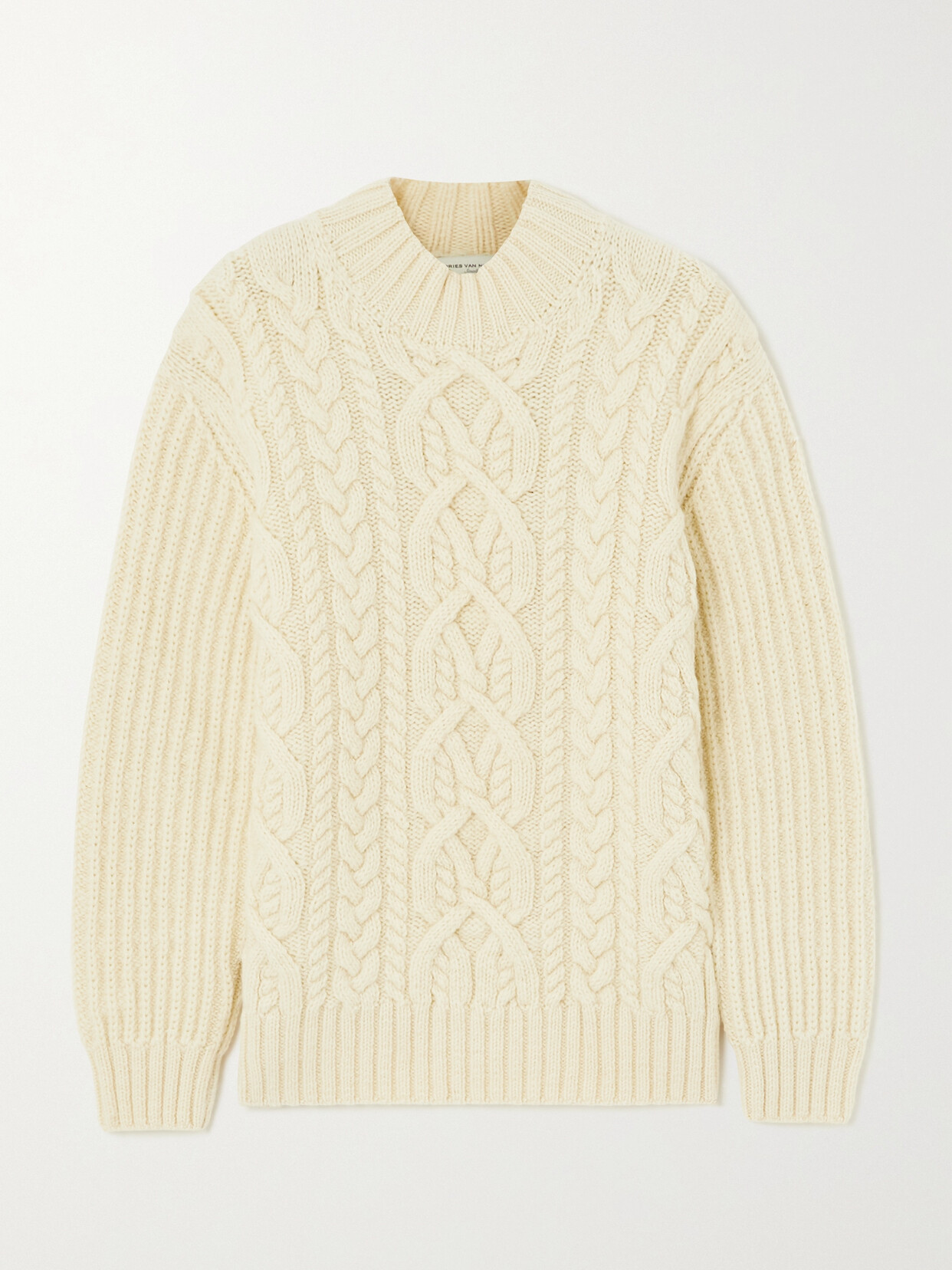 Dries Van Noten - Cable-knit Wool Sweater - Ecru