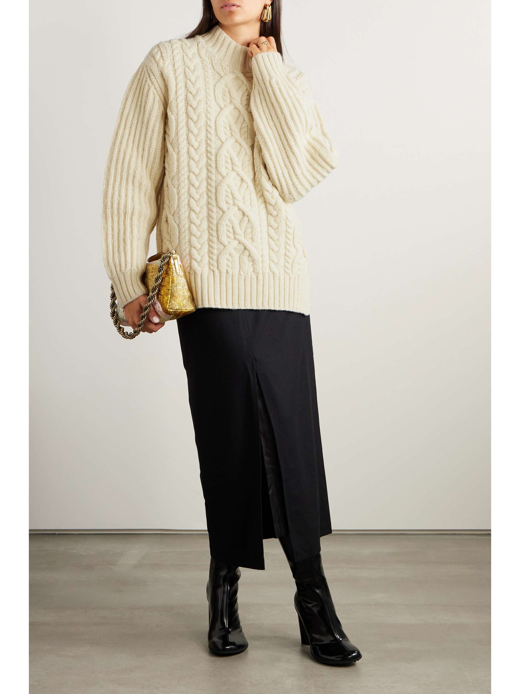 DRIES VAN NOTEN Cable-knit wool sweater | NET-A-PORTER