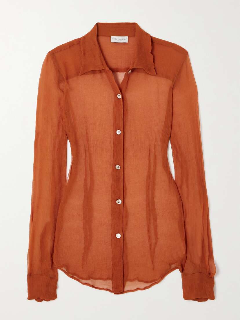 Dries Van Noten Silk-crepon Shirt