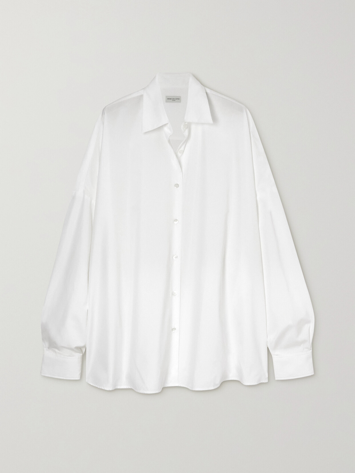 Dries Van Noten Oversized Cotton-poplin Shirt In White