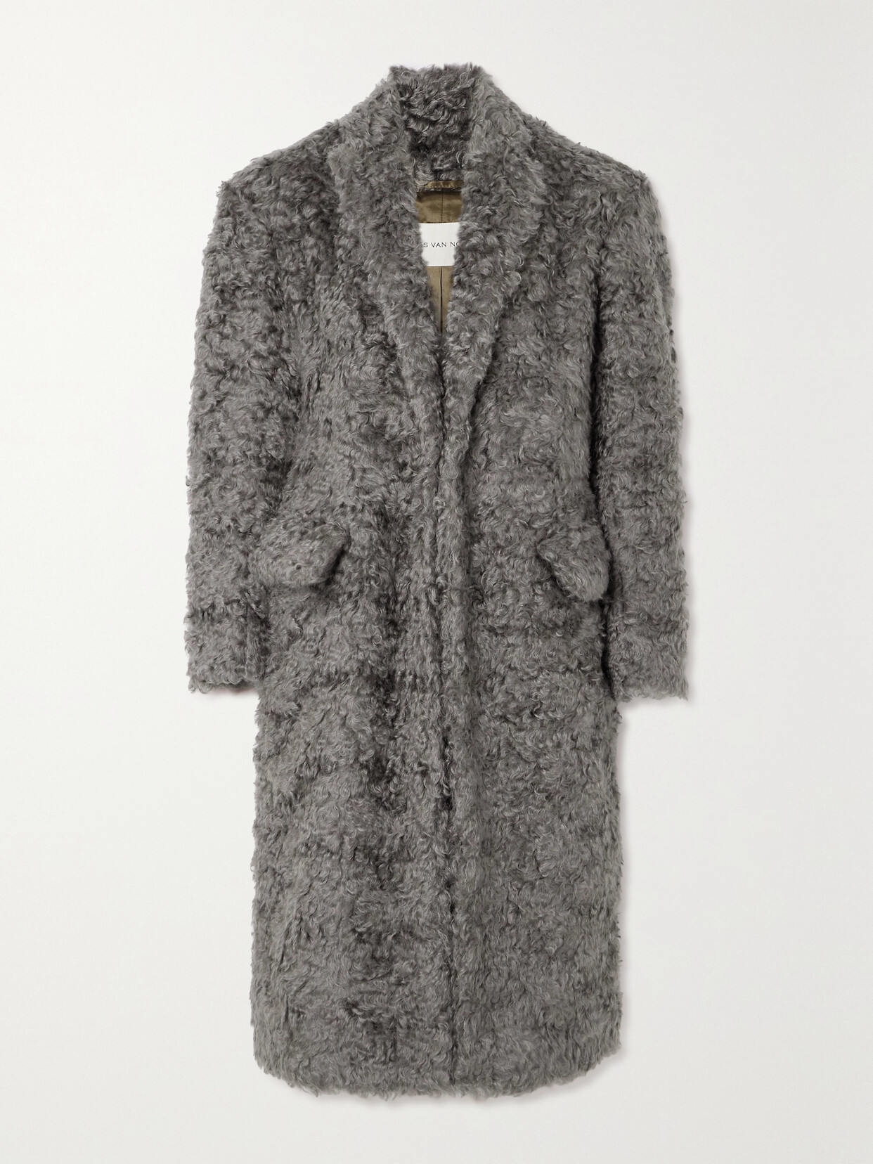 Dries Van Noten Redys Mohair And Cotton-blend Coat - Gray