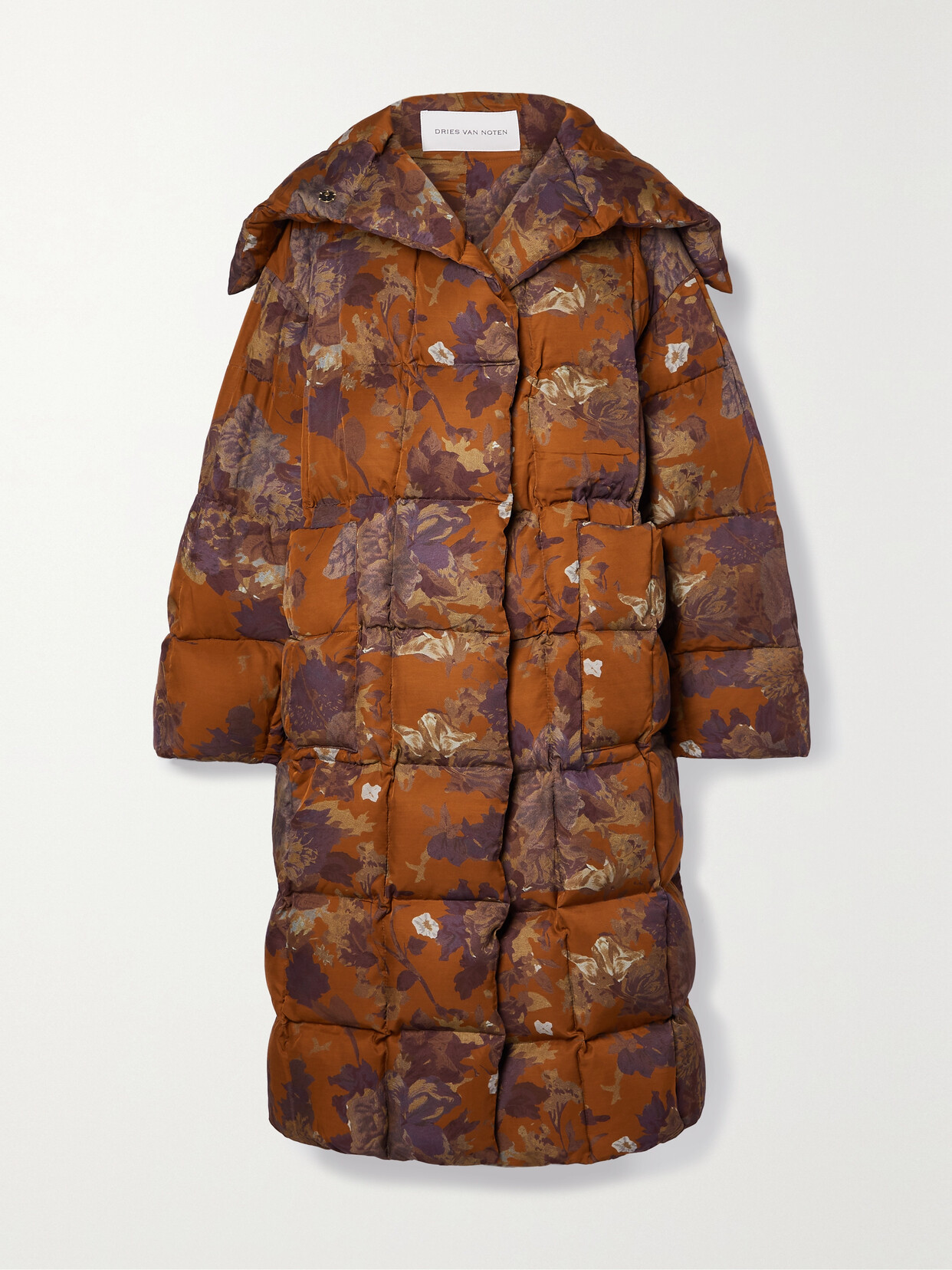 Dries Van Noten - Oversized Padded Quilted Printed Shell Coat - Multi