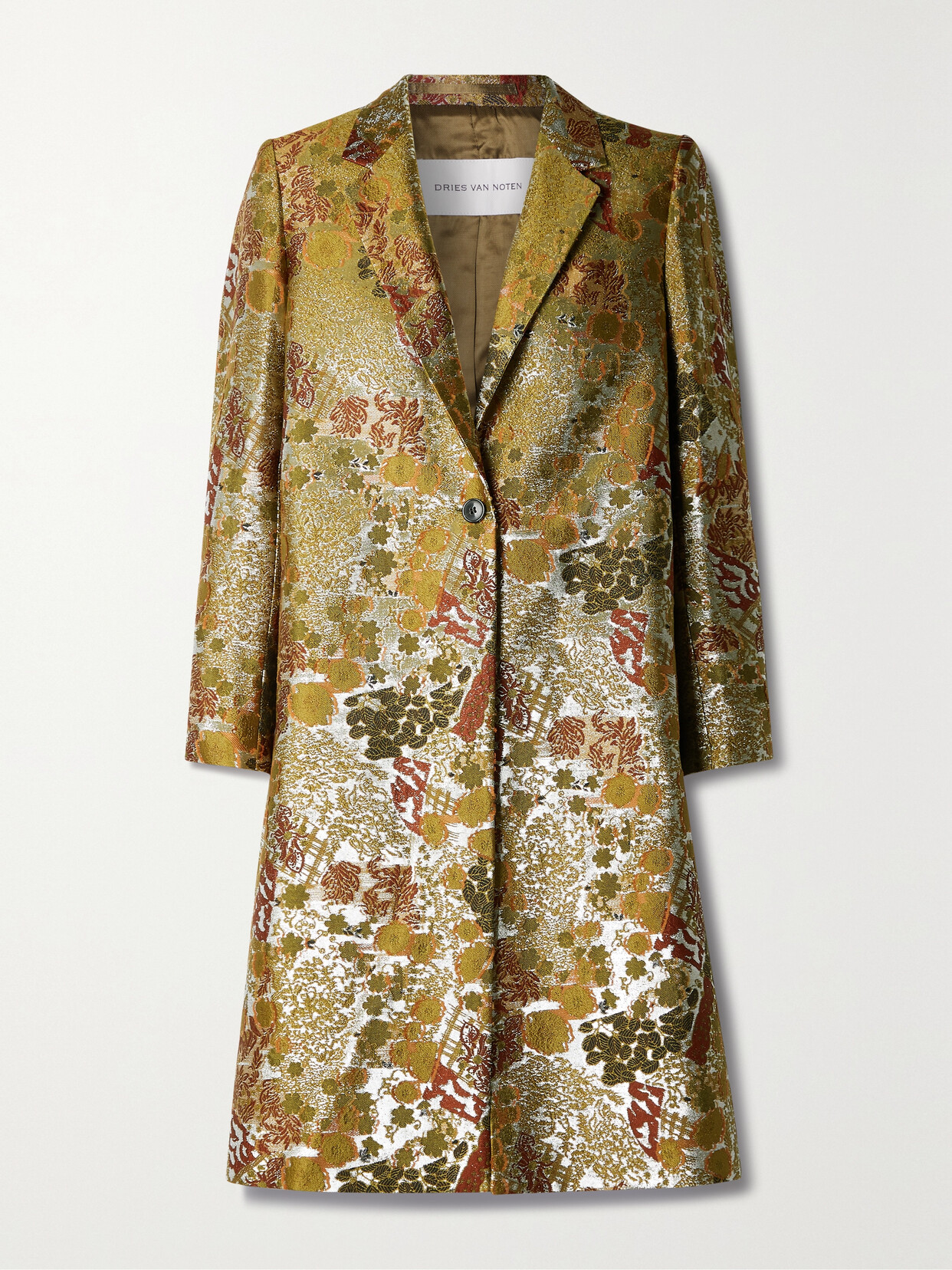 Dries Van Noten Metallic Brocade Coat
