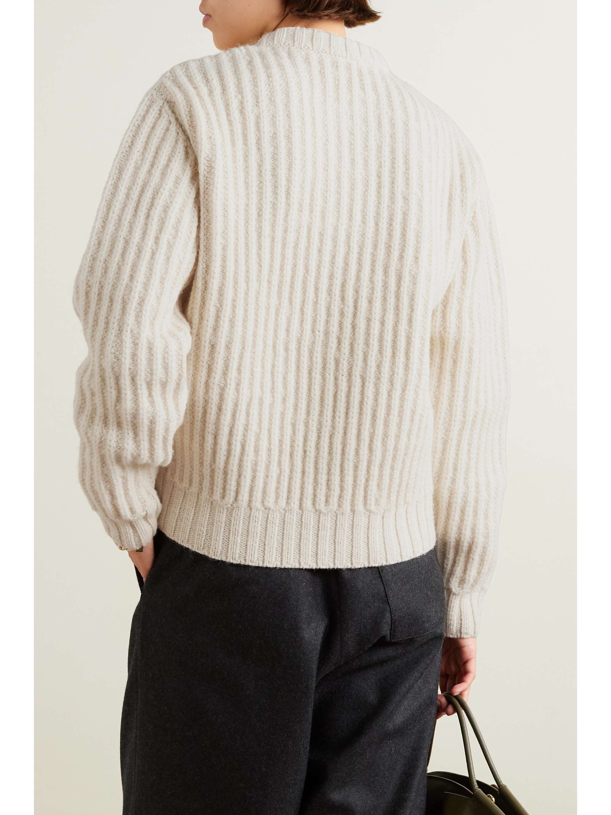 DRIES VAN NOTEN Metallic cable-knit wool sweater | NET-A-PORTER