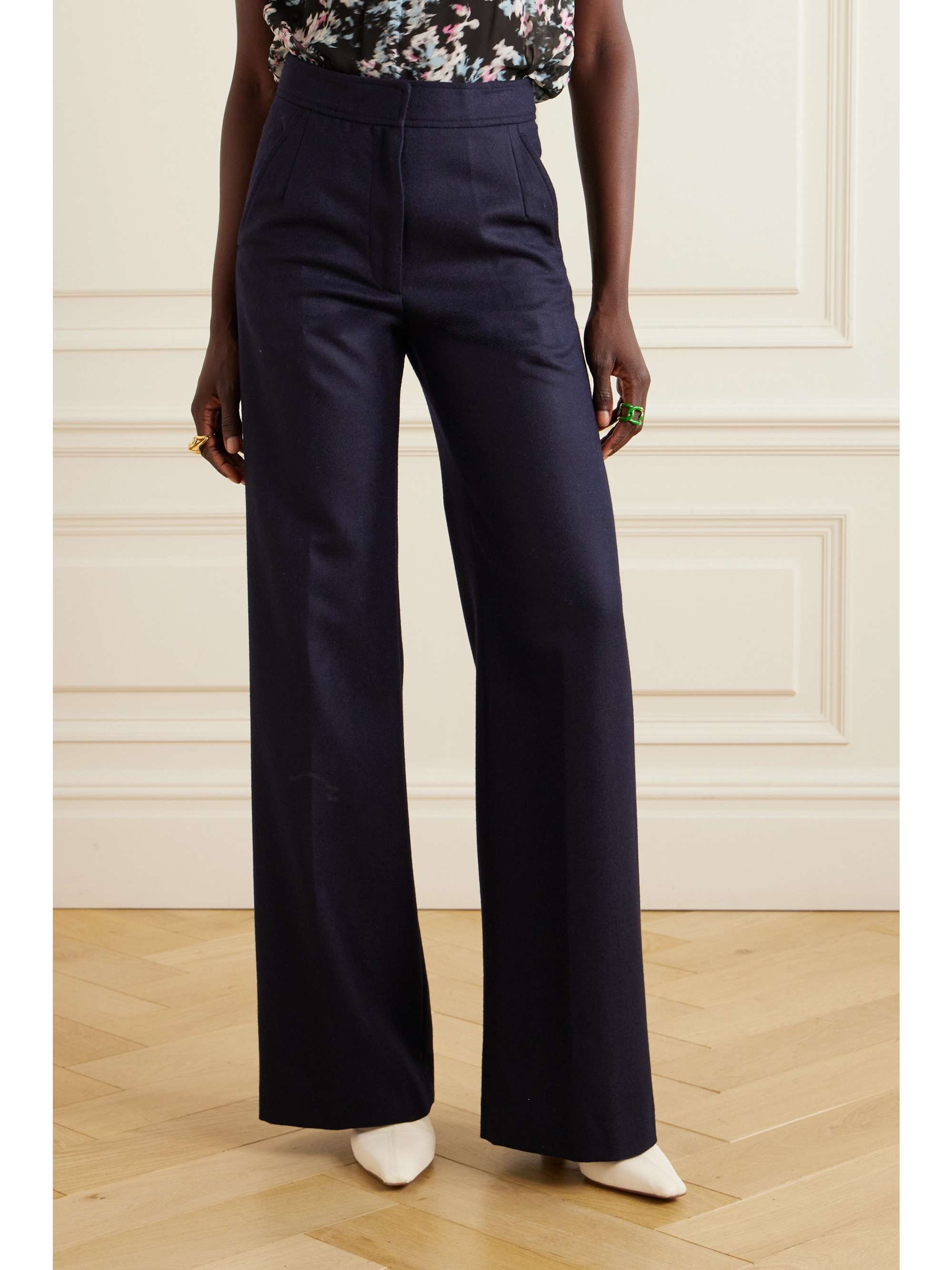 DRIES VAN NOTEN Pleated wool-twill wide-leg pants | NET-A-PORTER