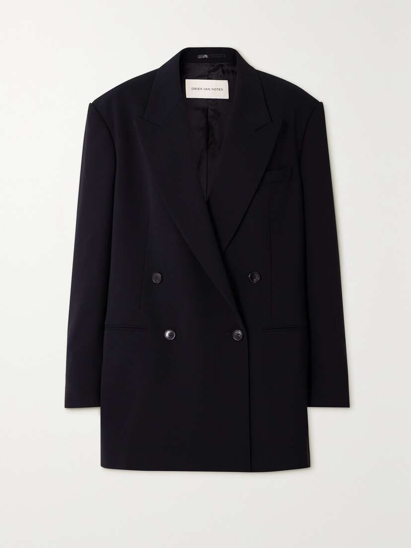 Dries Van Noten Double-breasted Crepe Blazer - x small