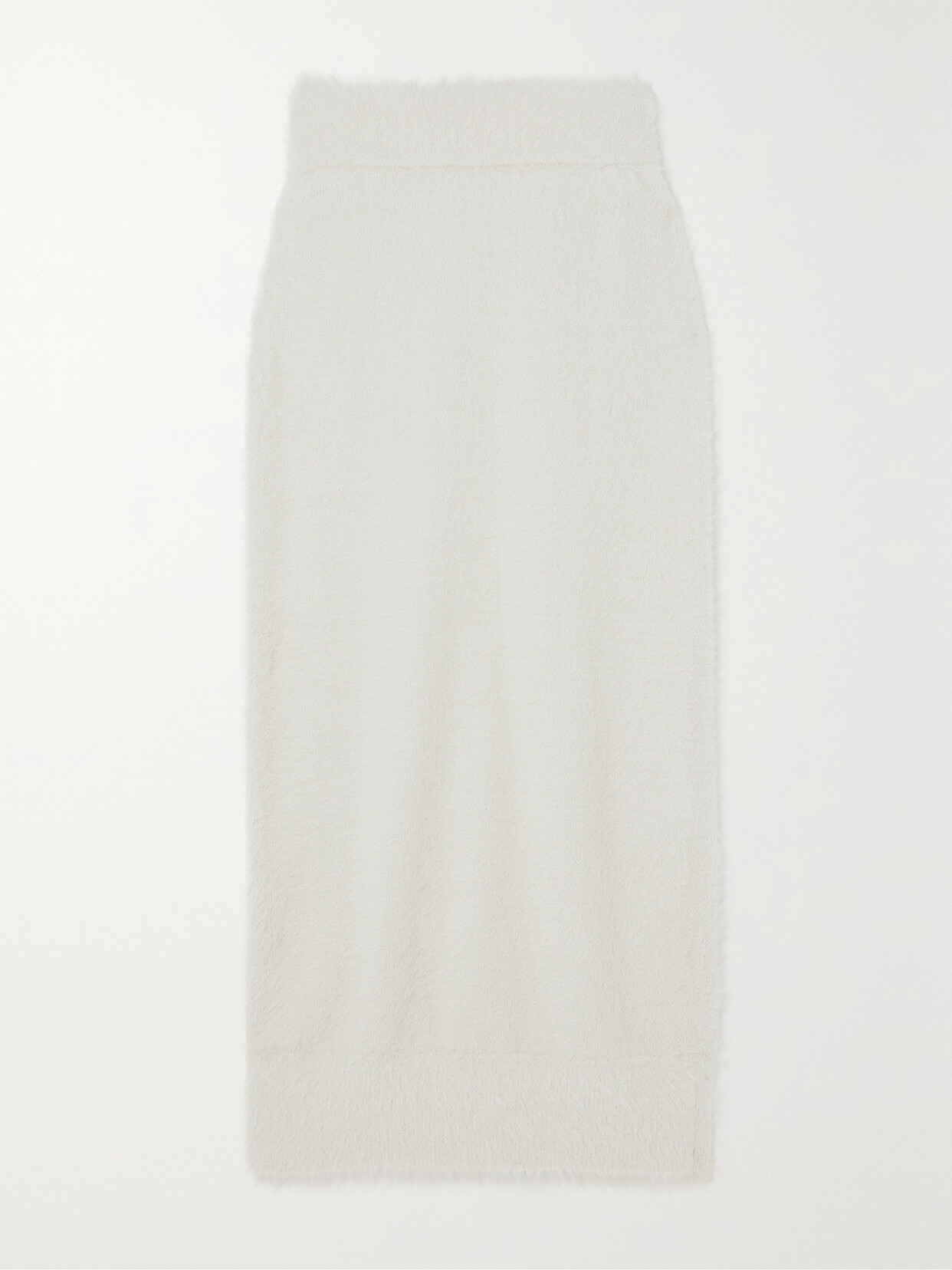 Dries Van Noten - Brushed Knitted Midi Skirt - Ecru