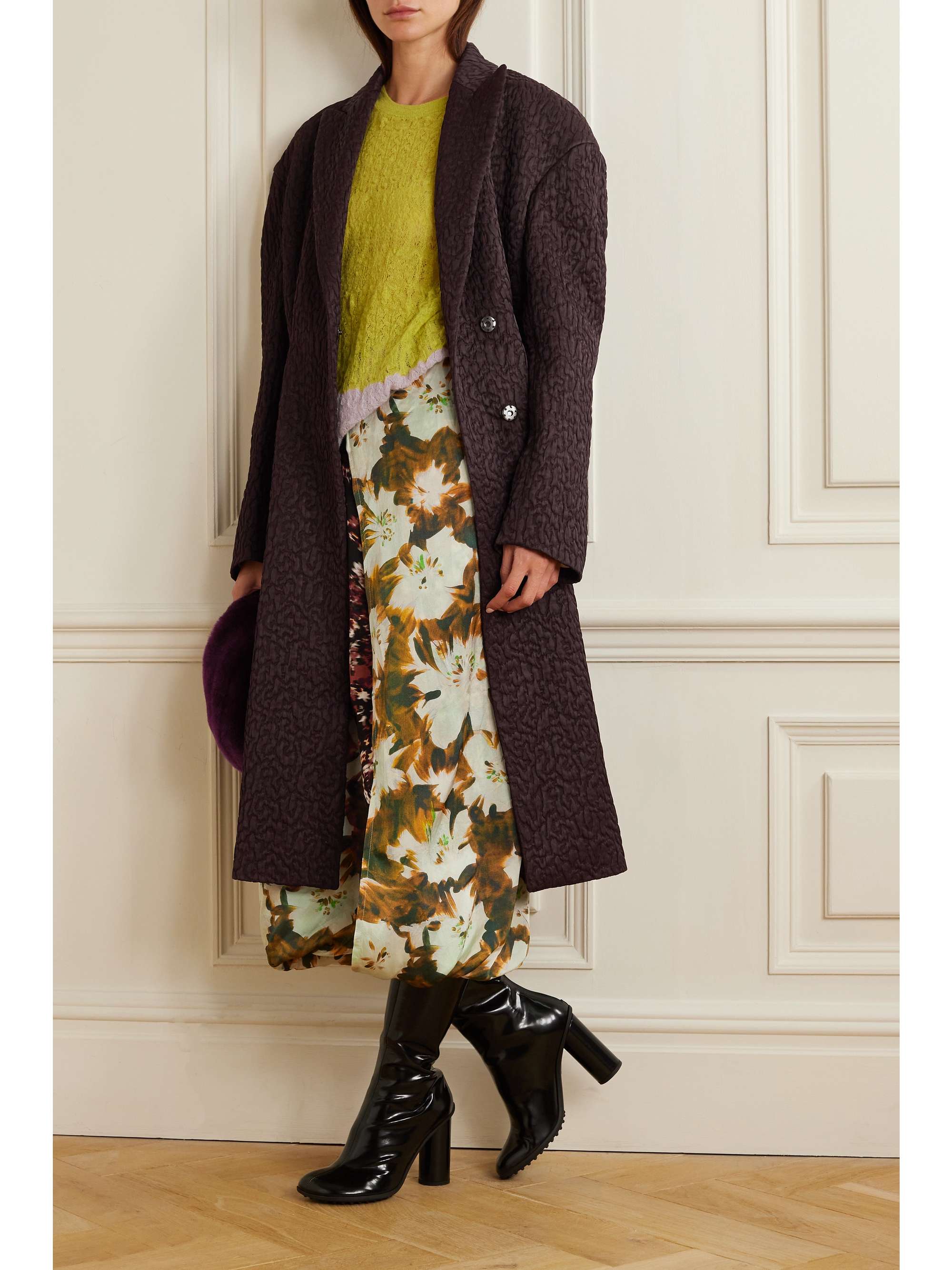 DRIES VAN NOTEN Cloqué coat | NET-A-PORTER