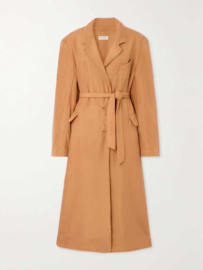 Dries Van Noten Belted Silk Coat