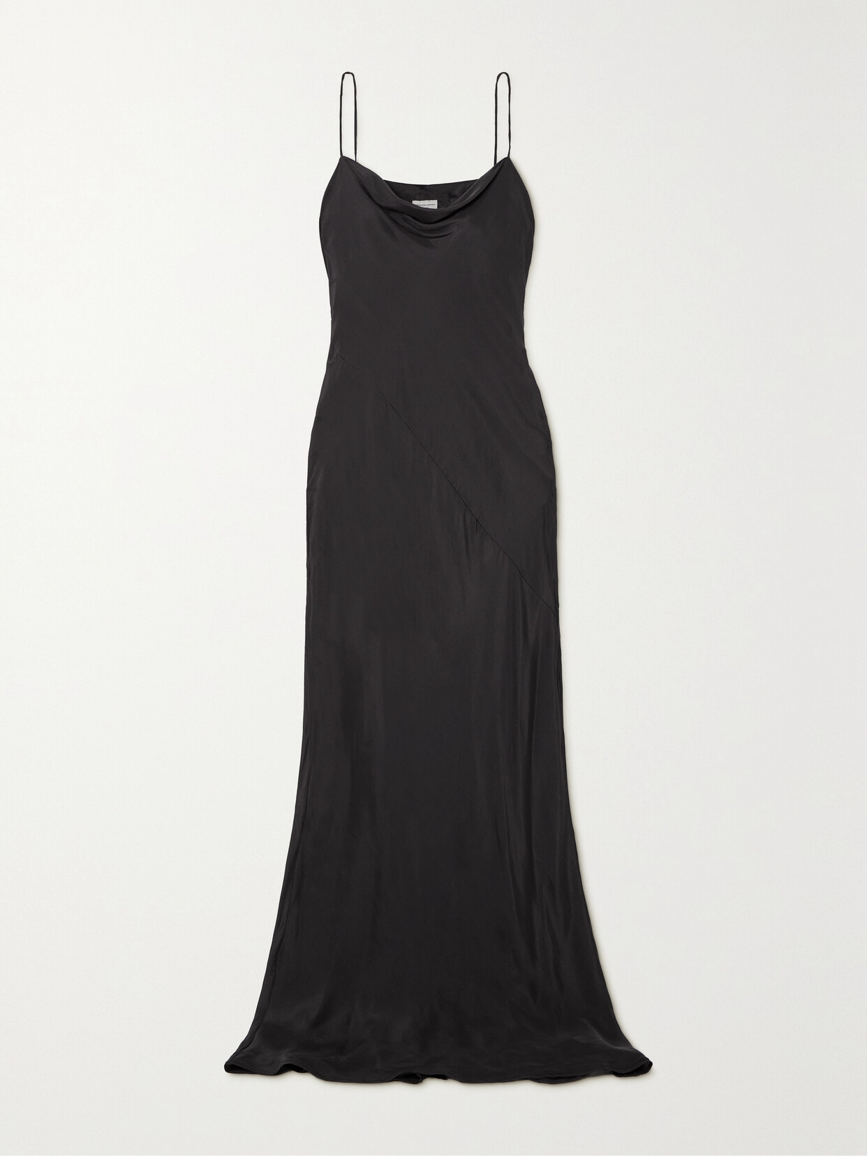 Dries Van Noten - Deryl Draped Silk-habotai Maxi Dress - Black