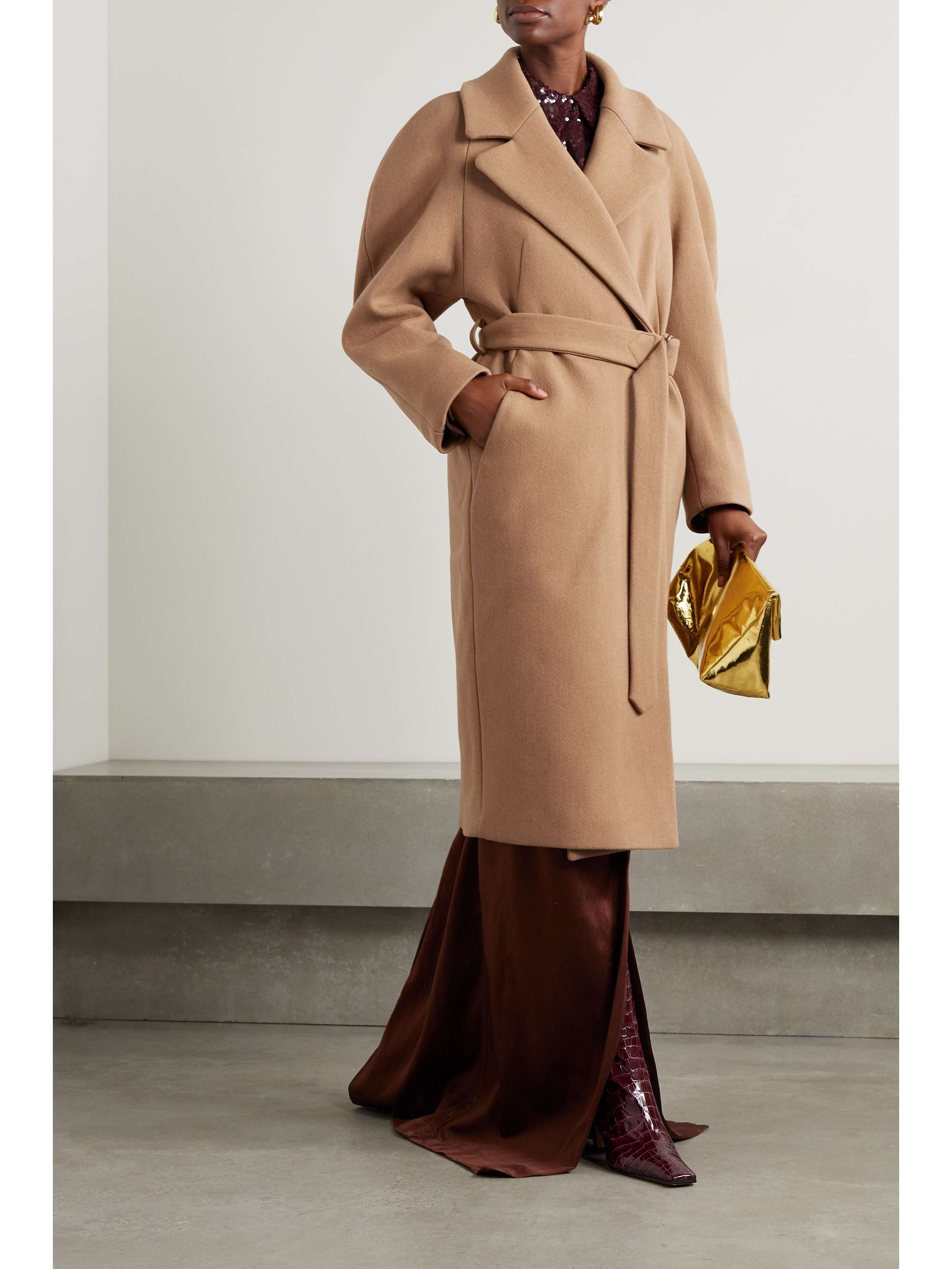 DRIES VAN NOTEN Belted wool-twill coat | NET-A-PORTER