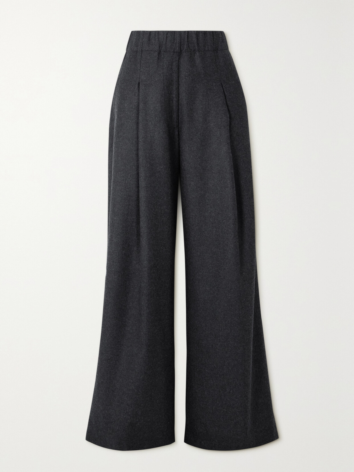 Dries Van Noten Mélange Wool Wide-leg Pants - Gray