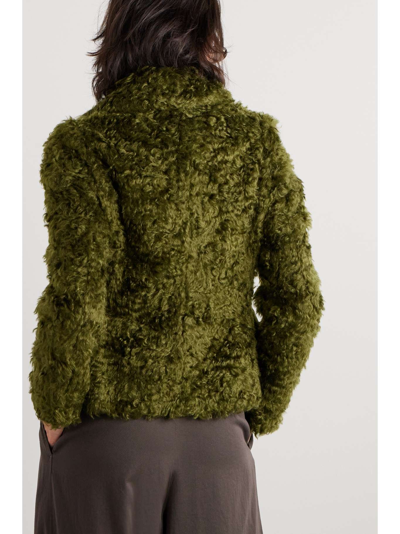 DRIES VAN NOTEN Mohair and cottonblend faux shearling jacket NETA