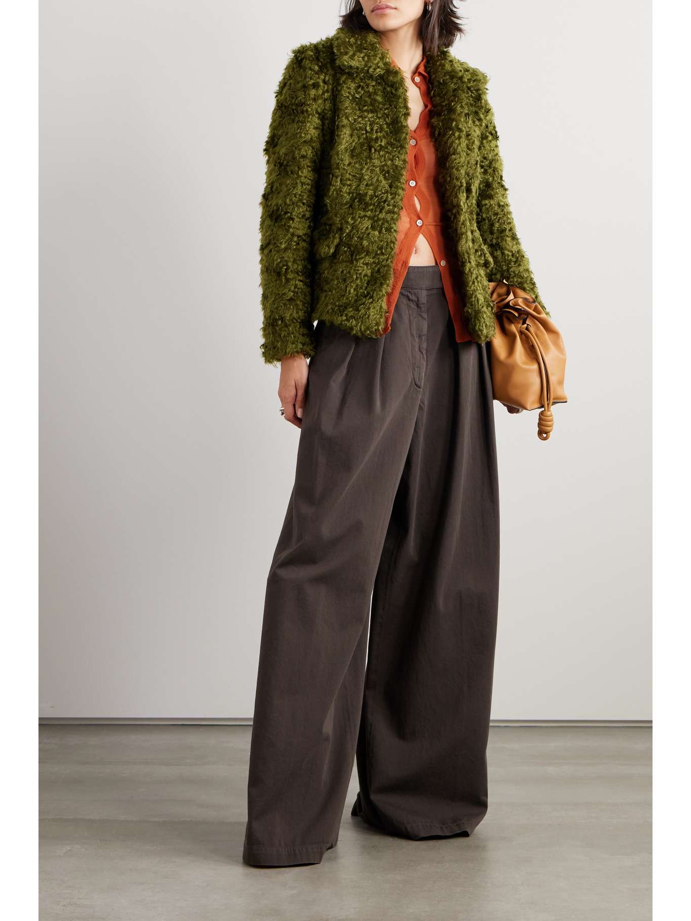 DRIES VAN NOTEN Mohair and cottonblend faux shearling jacket NETA