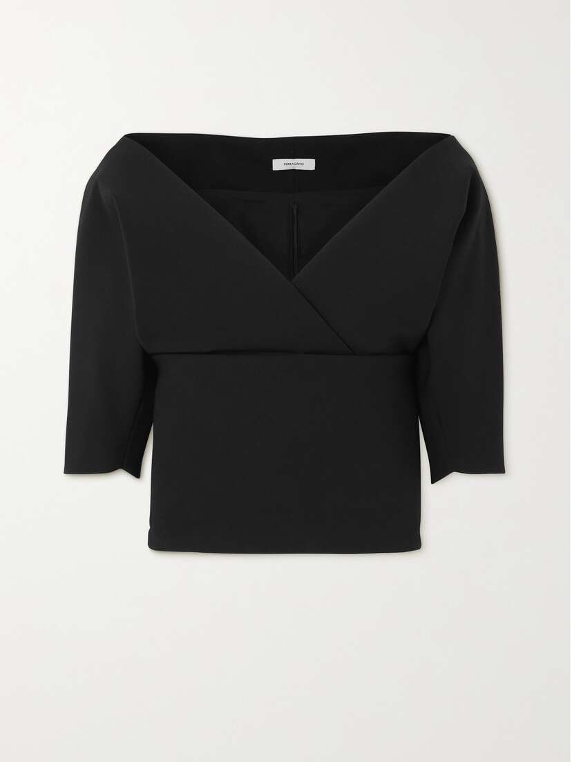 Ferragamo Layered Wool-blend Blouse